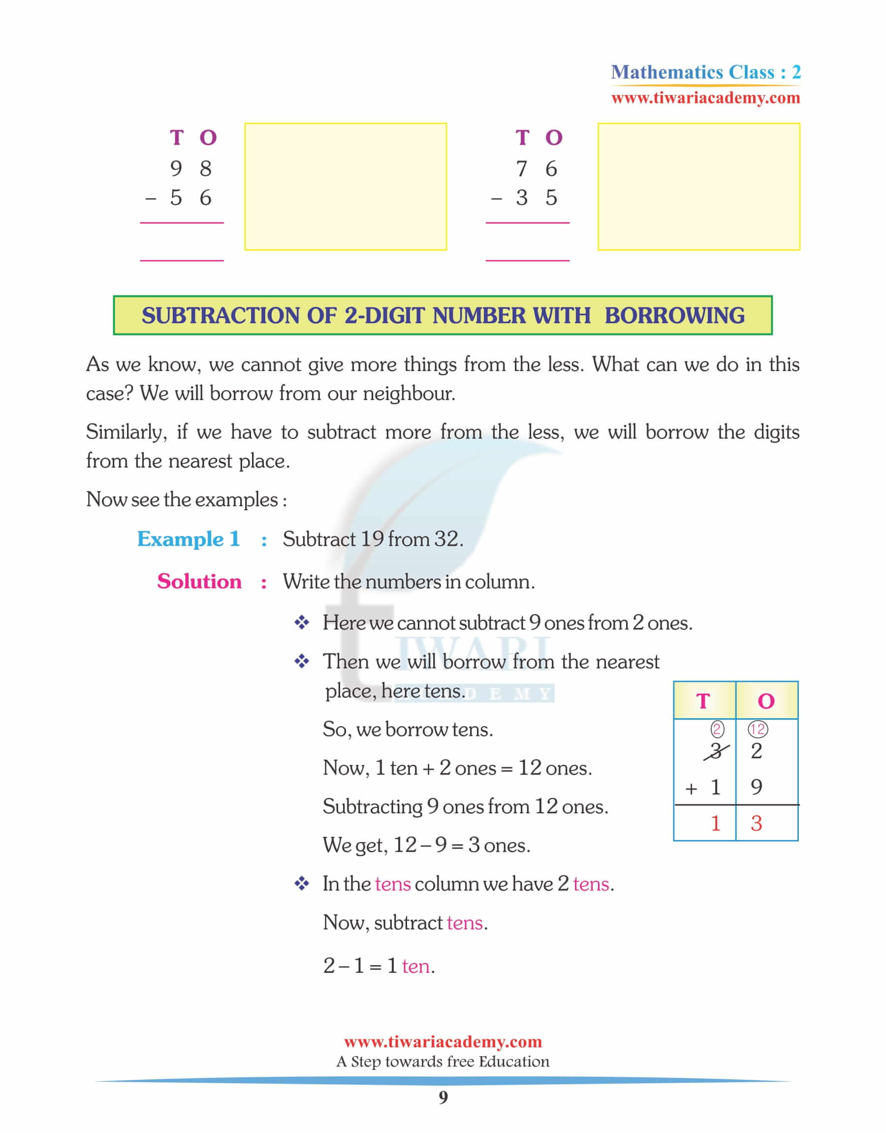Class 2 Maths Chapter 6 Worksheet