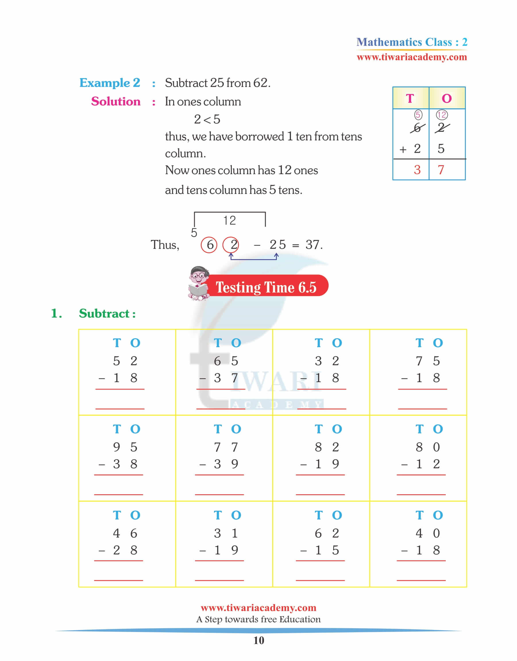 Class 2 Maths Chapter 6 workbook