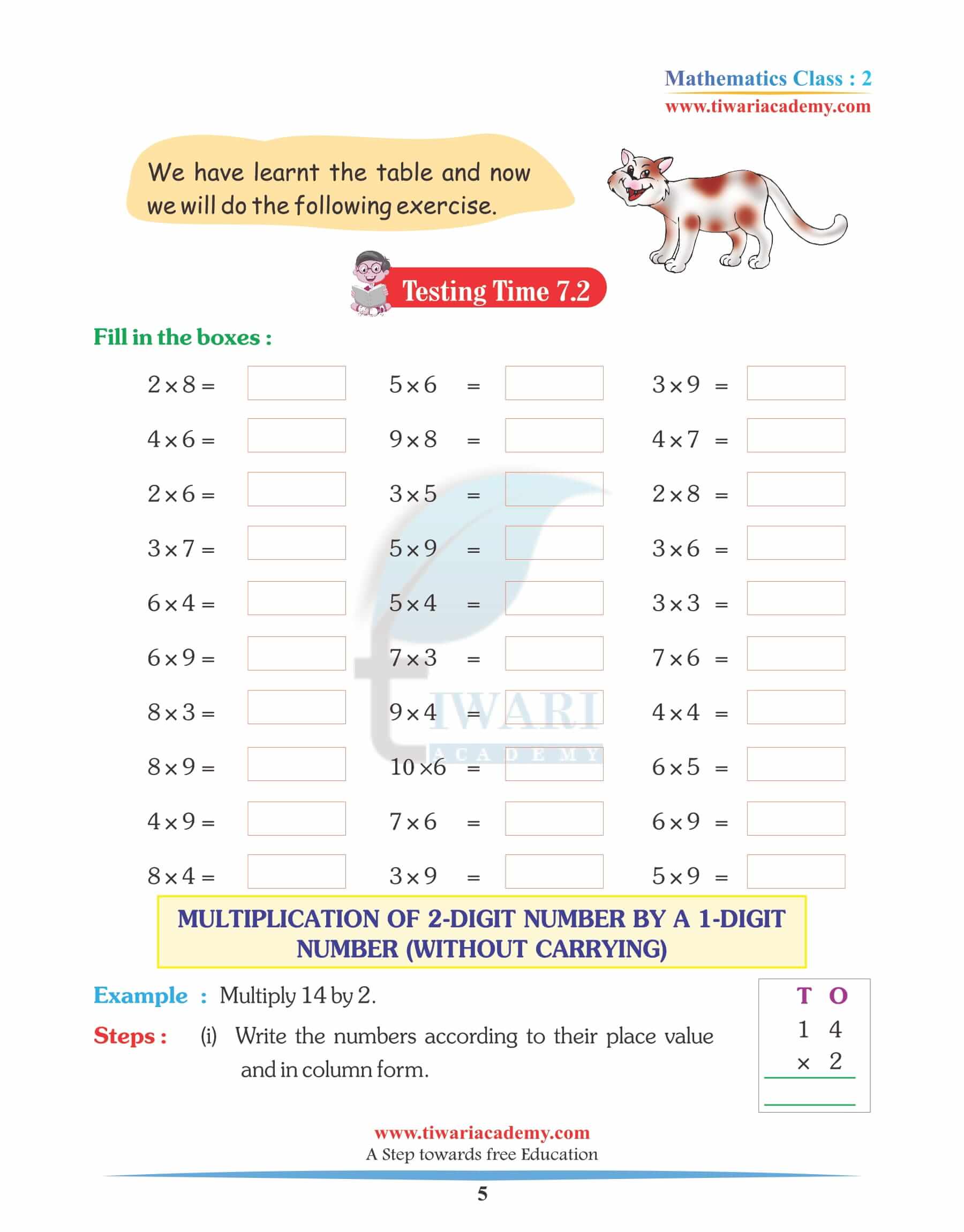 Class 2 Maths Chapter 7 practice questions