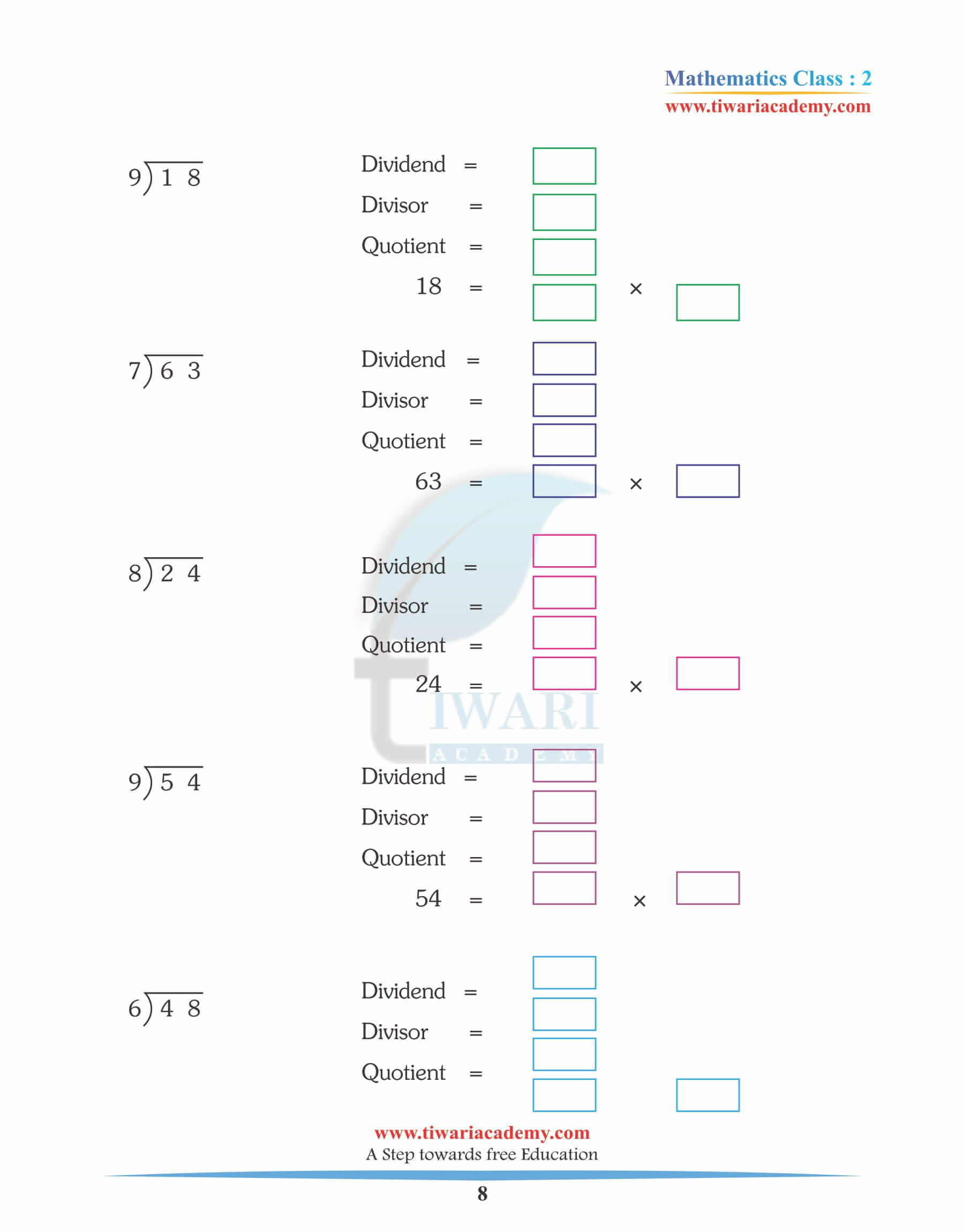 Class 2 Maths Chapter 8 Revision questions