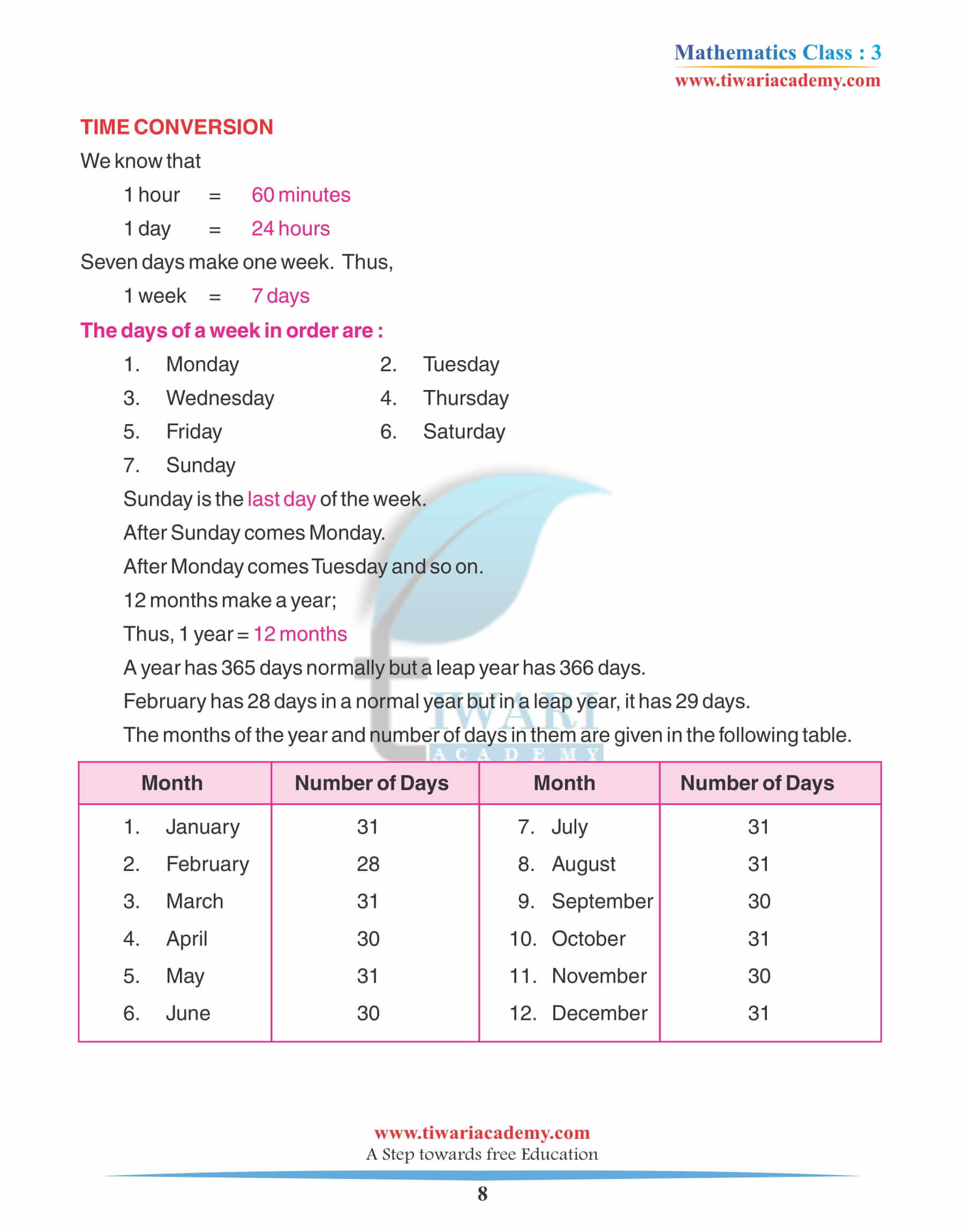 Class 3 Maths Chapter 12 Practice Book