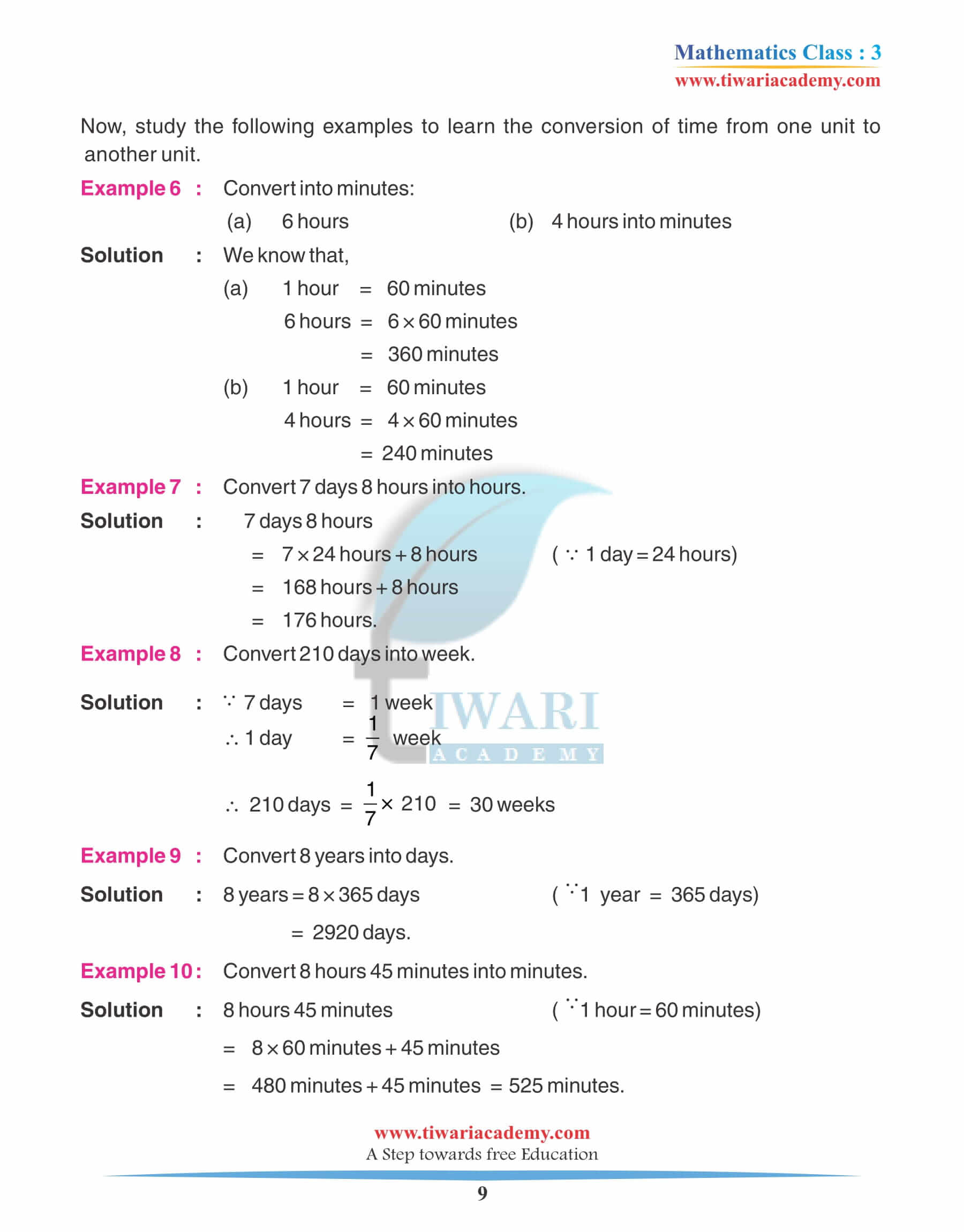 Class 3 Maths Chapter 12 Practice Question Answers