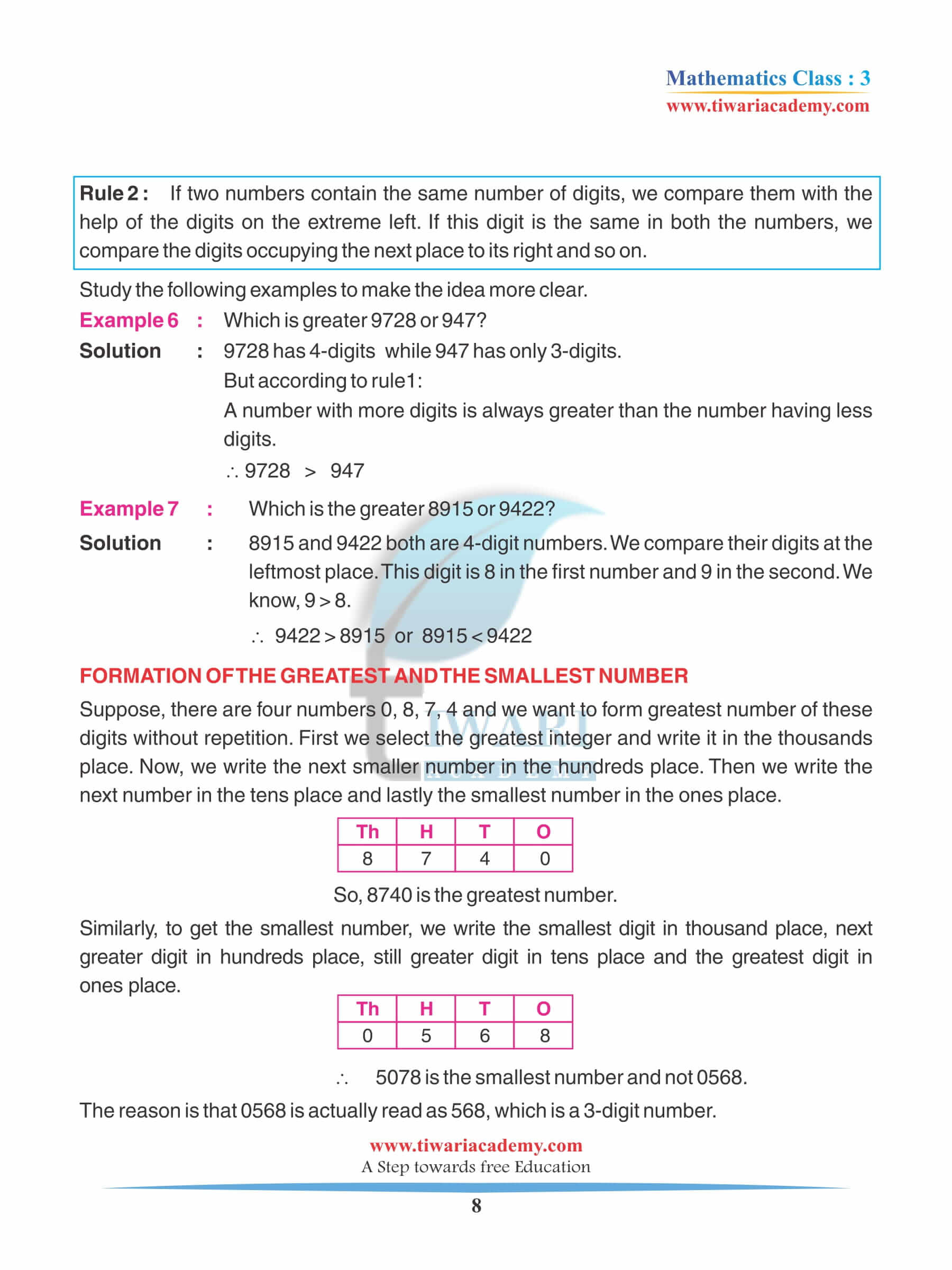 Class 3 Maths Chapter 2 Practice book