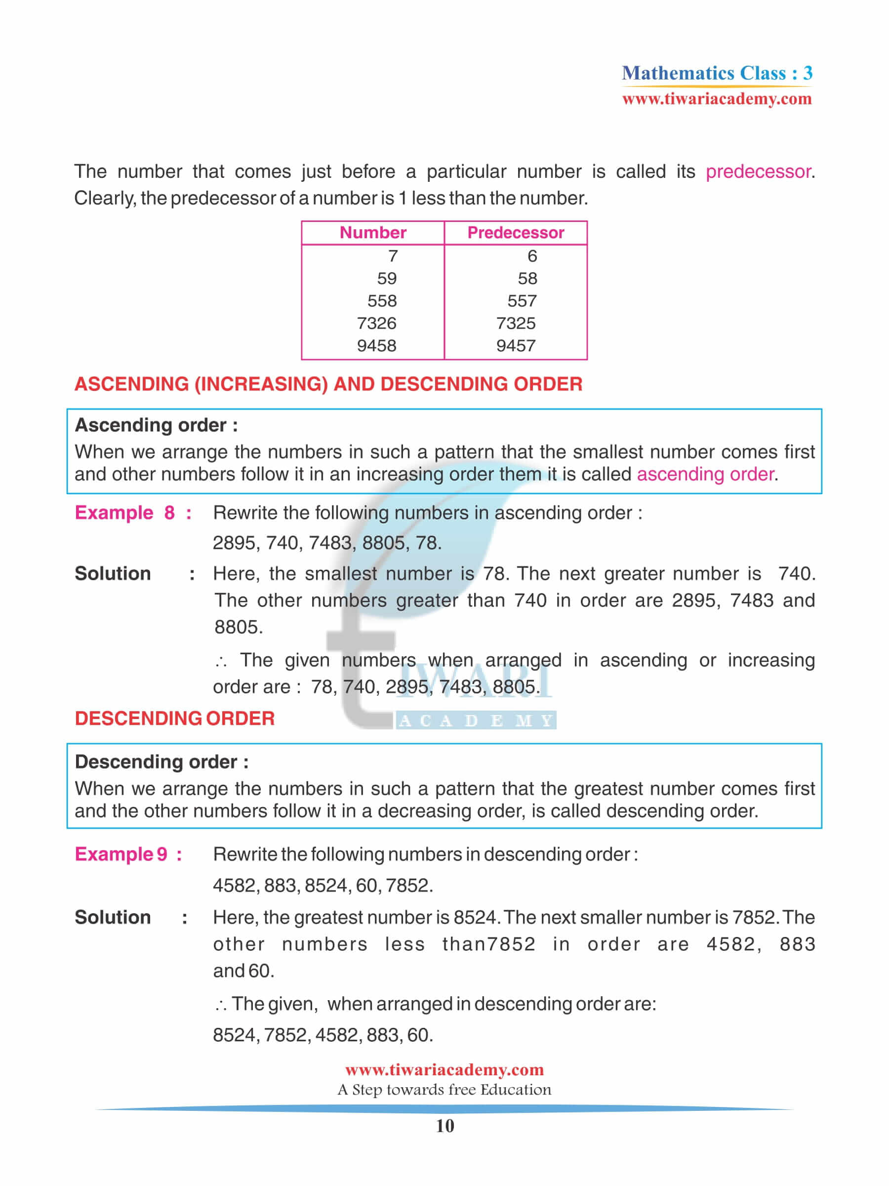 Class 3 Maths Chapter 2 Practice book in pdf