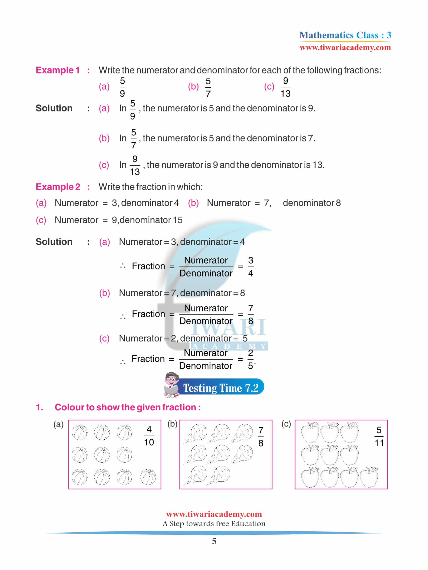 Class 3 Maths Chapter 7 Revision