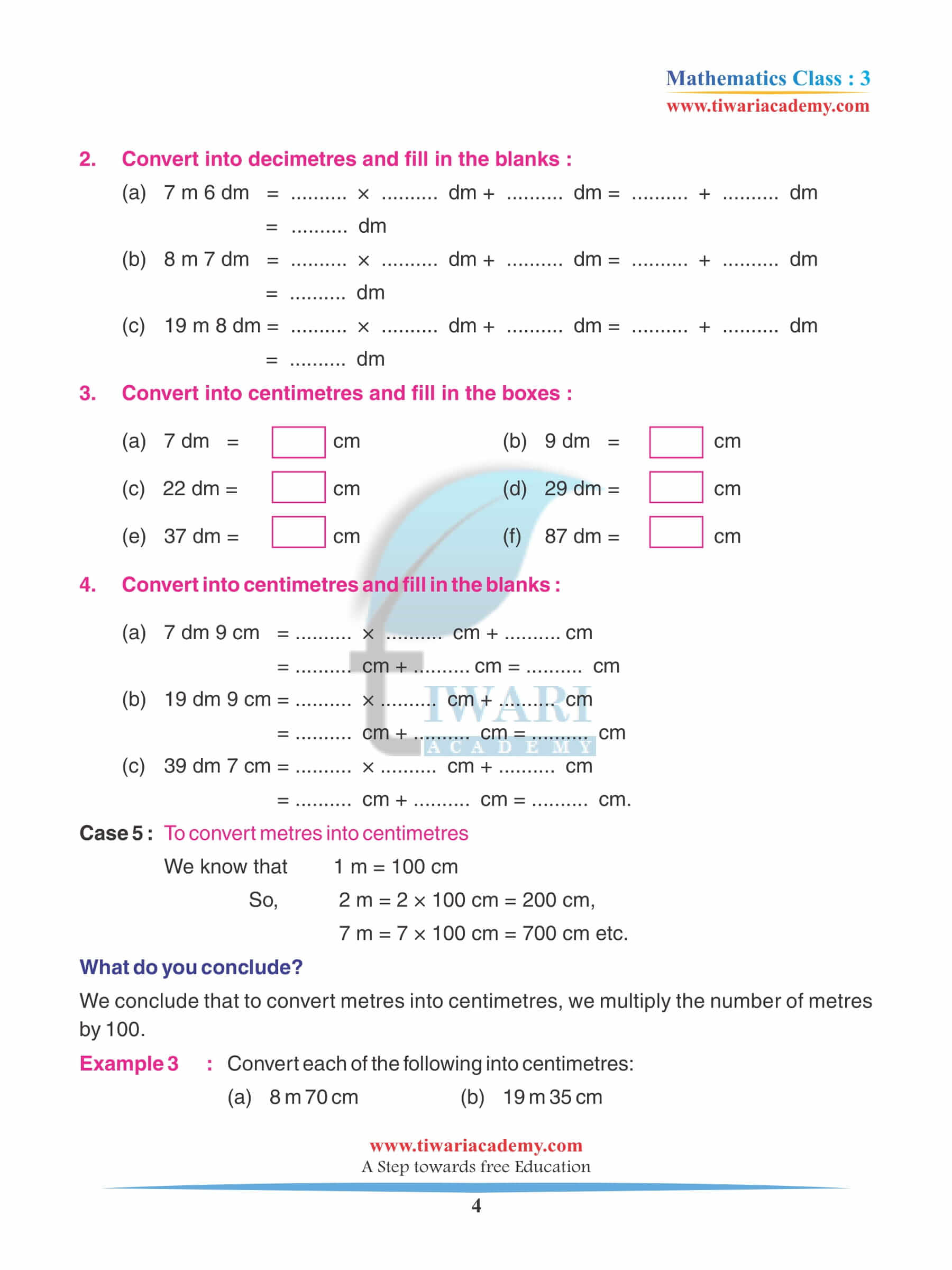 Class 3 Maths Chapter 9 Revision Book in PDF