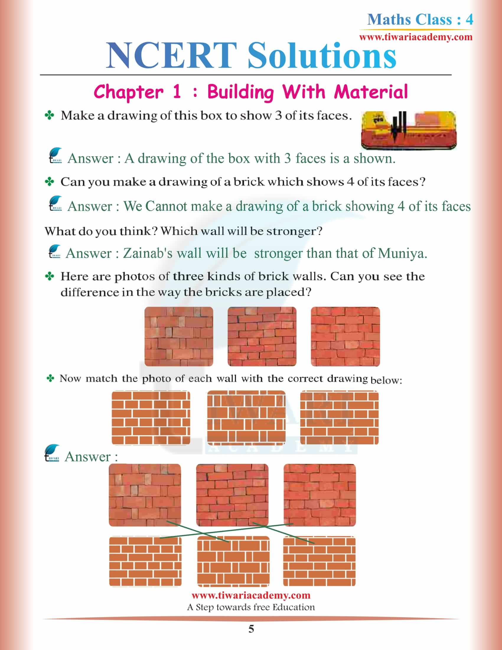 Class 4 Maths Chapter 1 Solutions