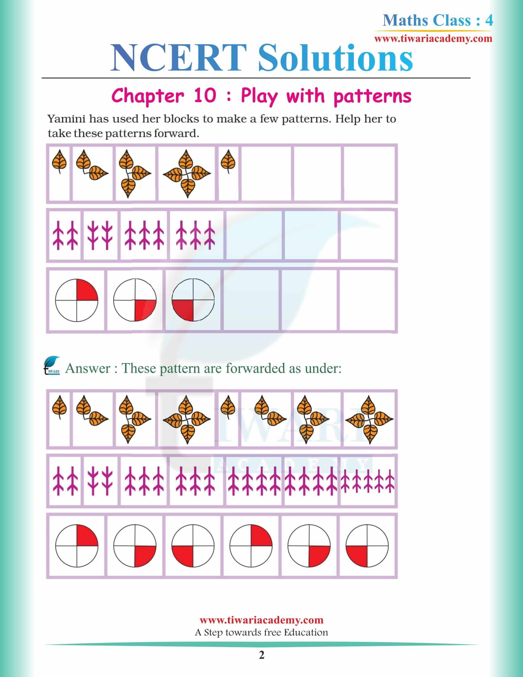 NCERT Solutions for Class 4 Maths Chapter 10