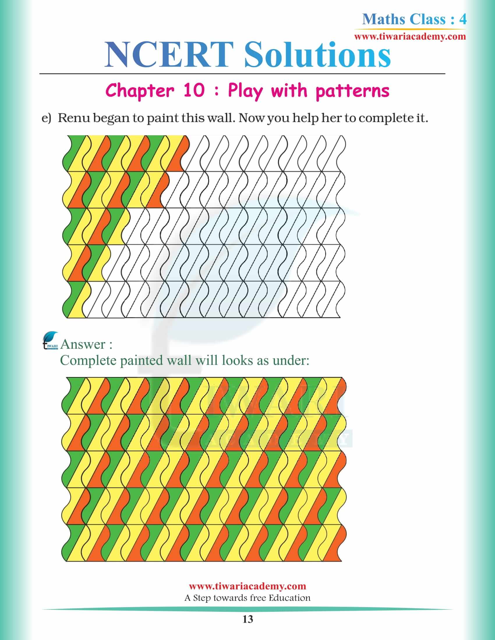 Class 4 Maths NCERT Chapter 10 Solutions free