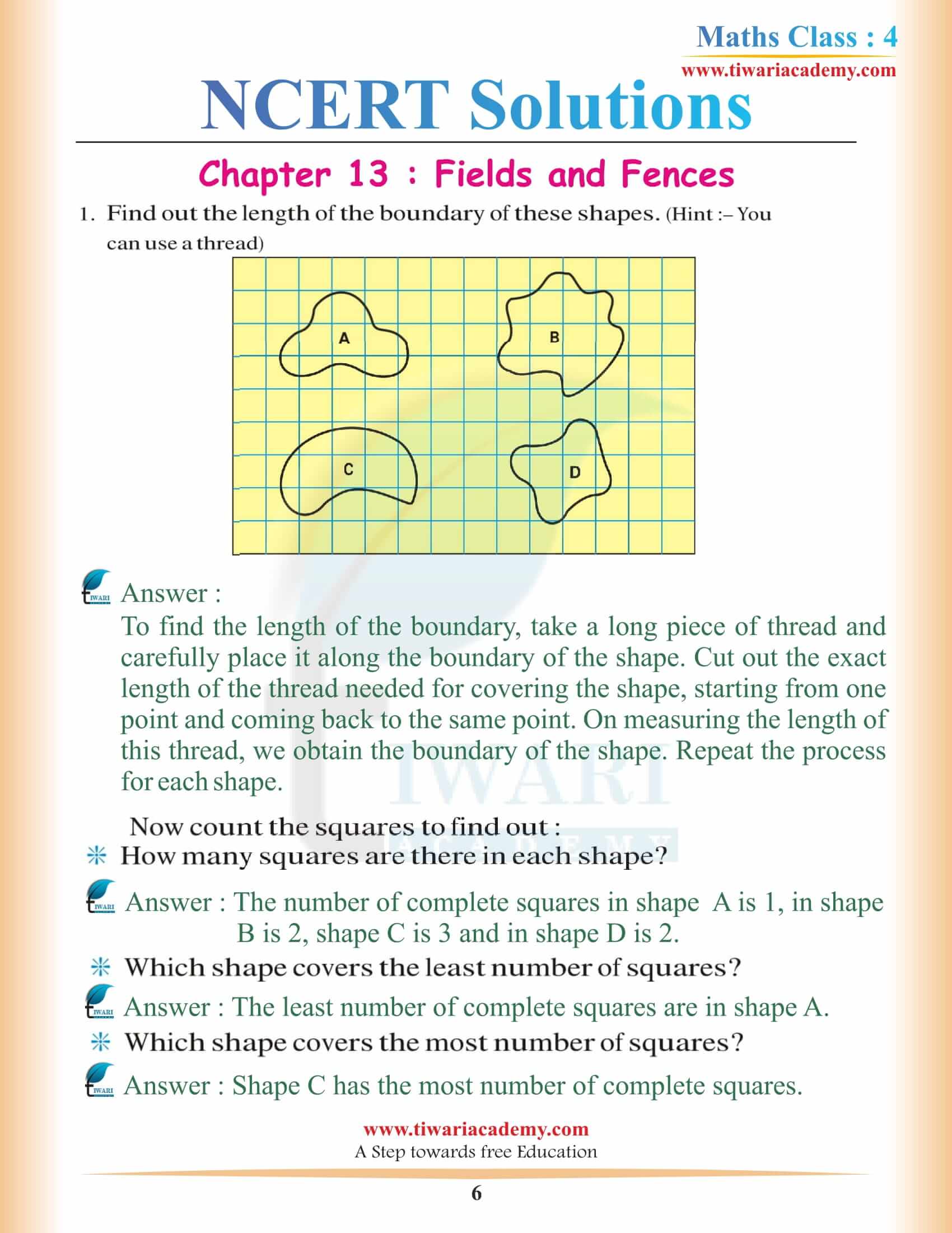 Class 4 Maths Chapter 13