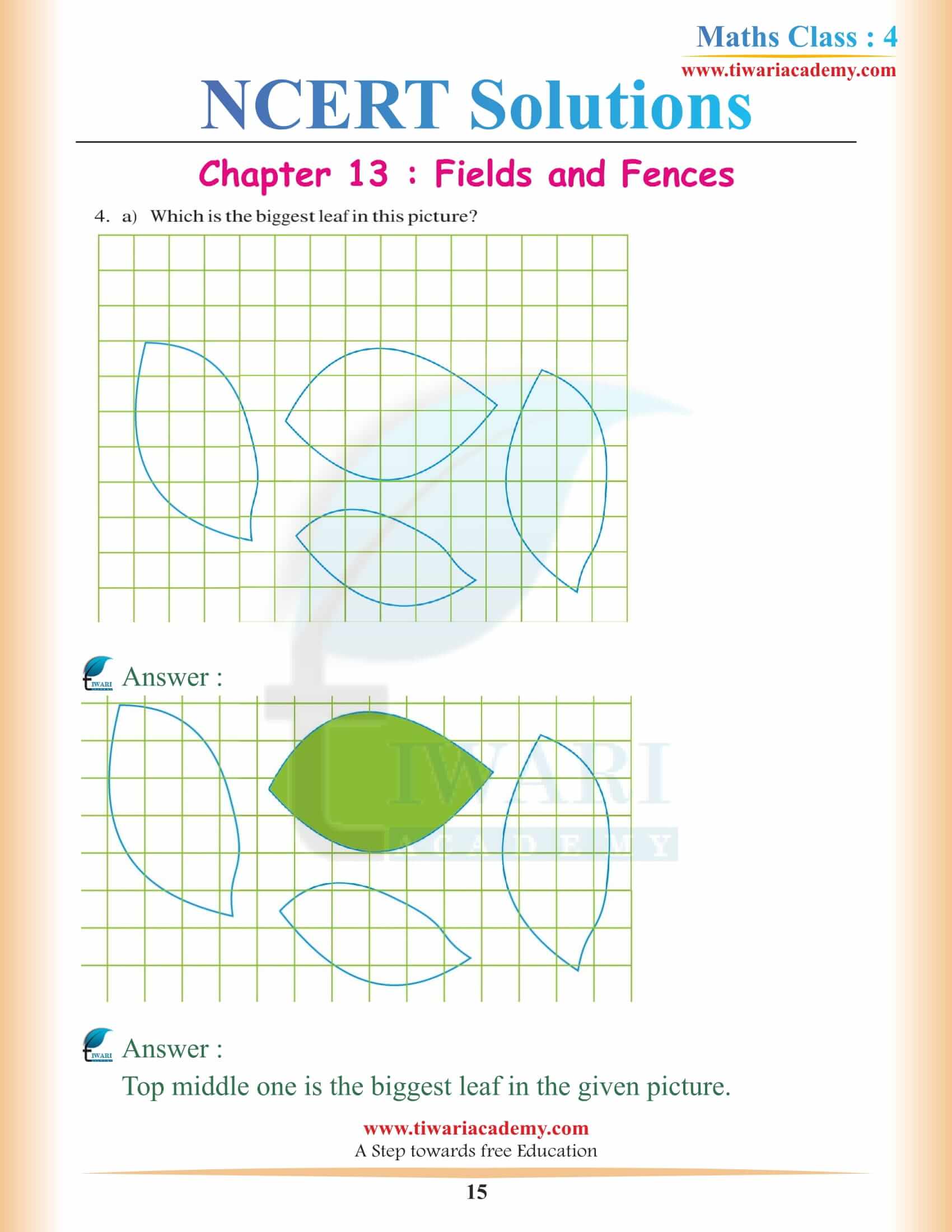 Class 4 Maths NCERT Chapter 13 free download