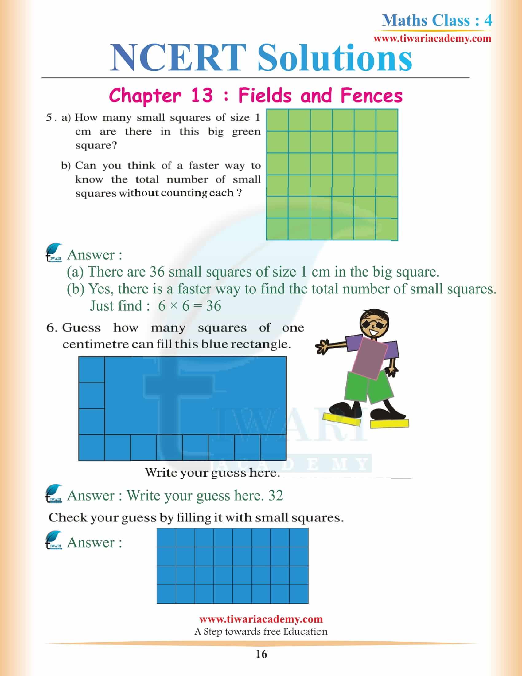 Class 4 Maths NCERT Chapter 13 sums answers