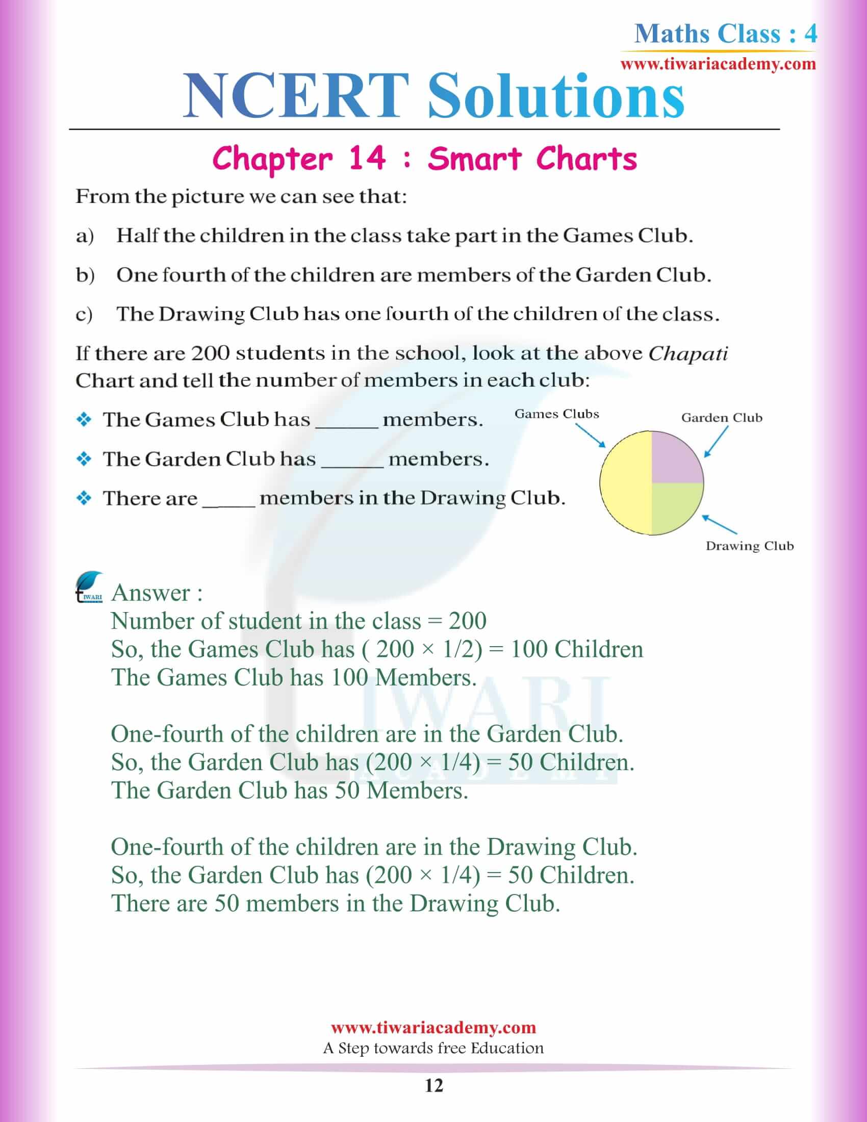 Class 4 Maths NCERT Chapter 14 Guide free