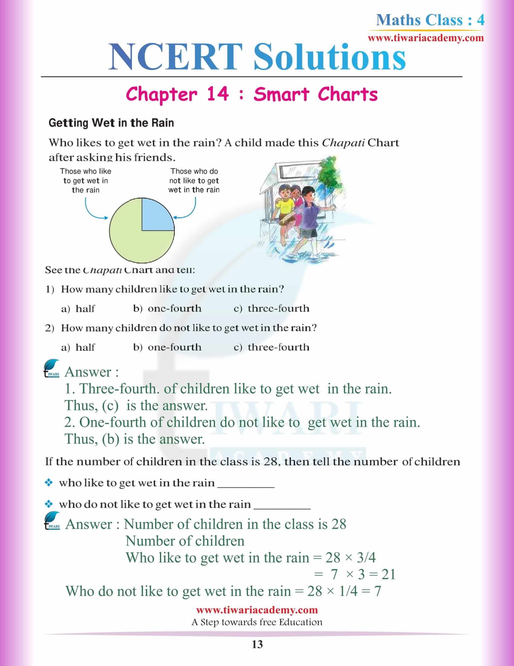 Class 4 Maths NCERT Chapter 14 Question answers download
