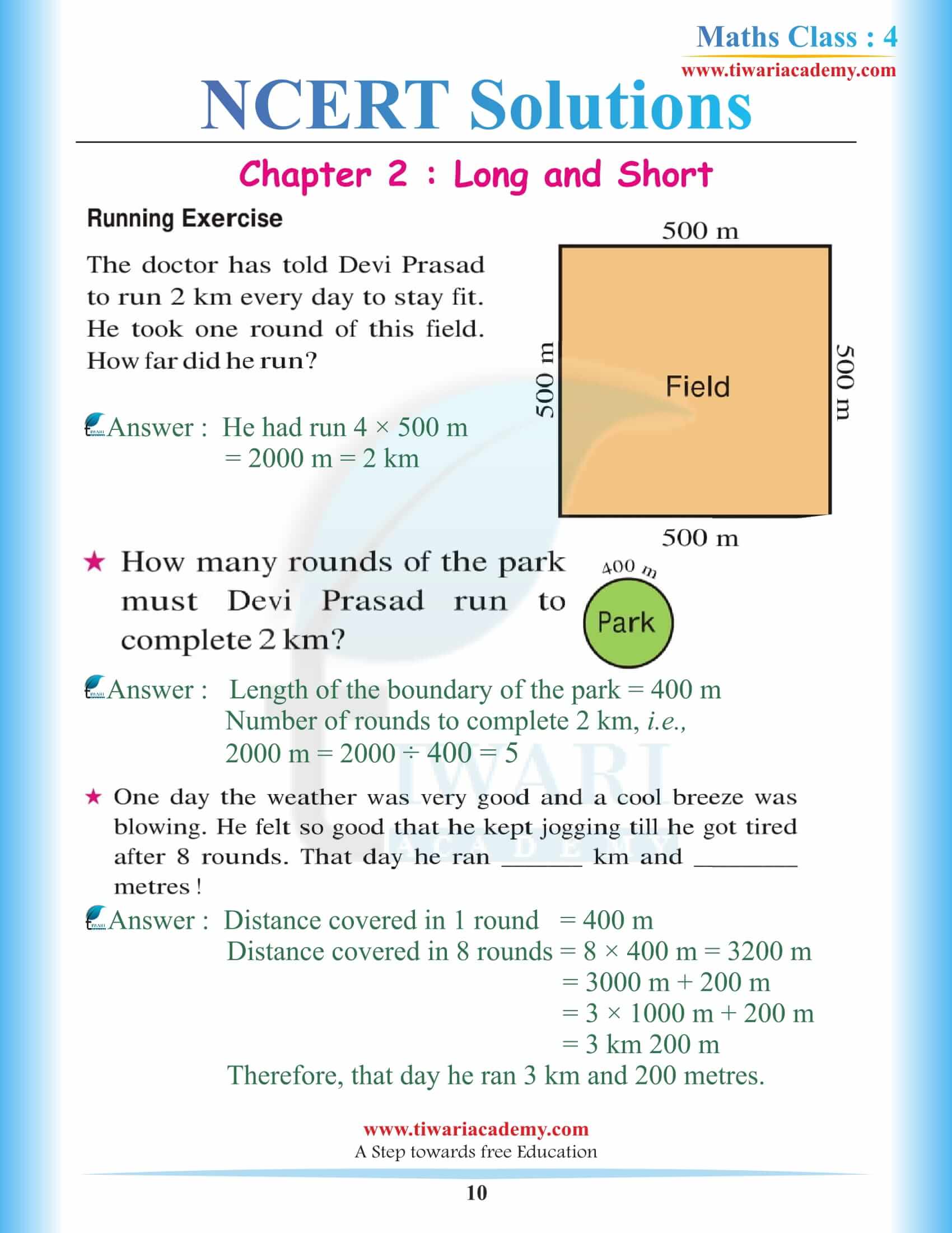 4th Maths NCERT Chapter 2 Solutions