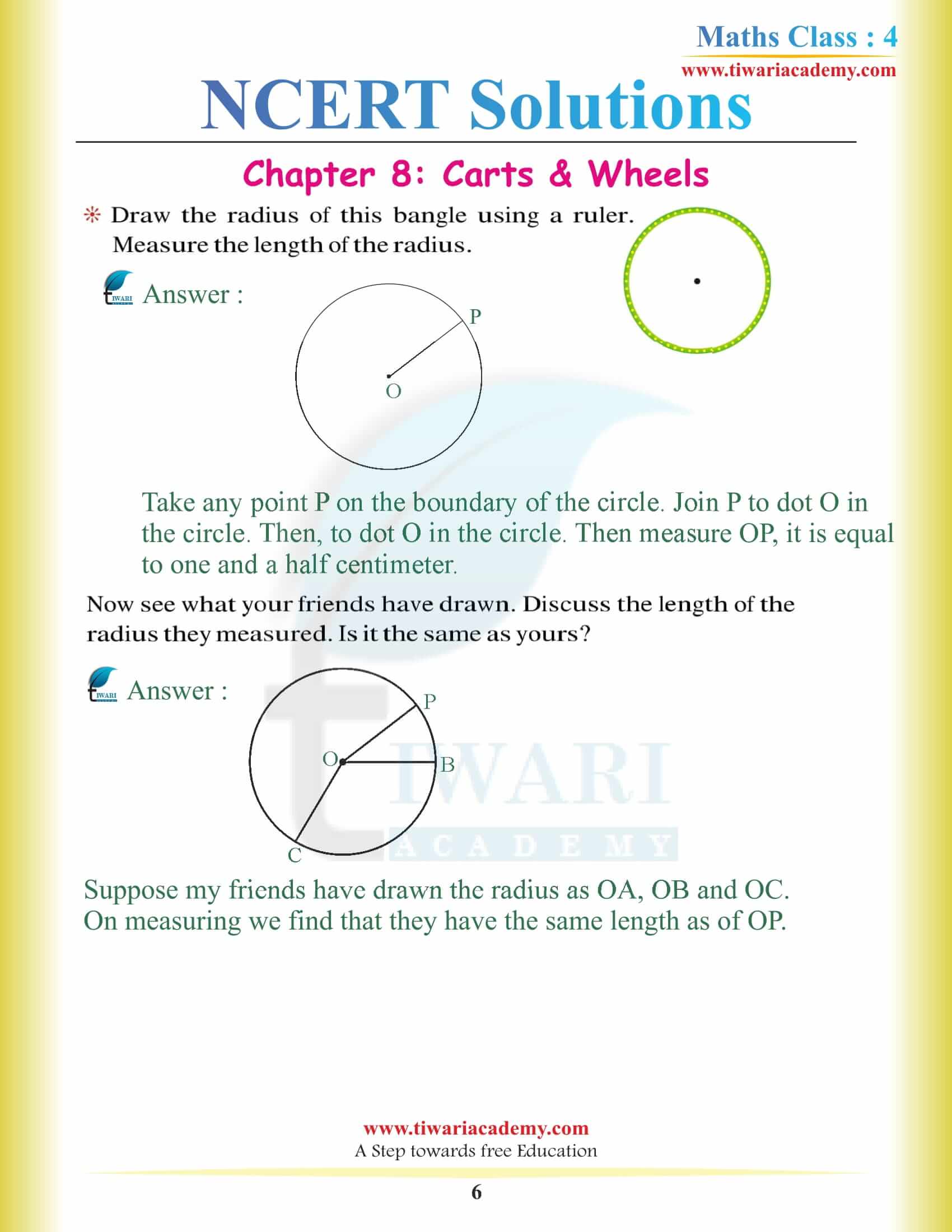NCERT Solutions for Class 4 Maths Chapter 8 free pdf English