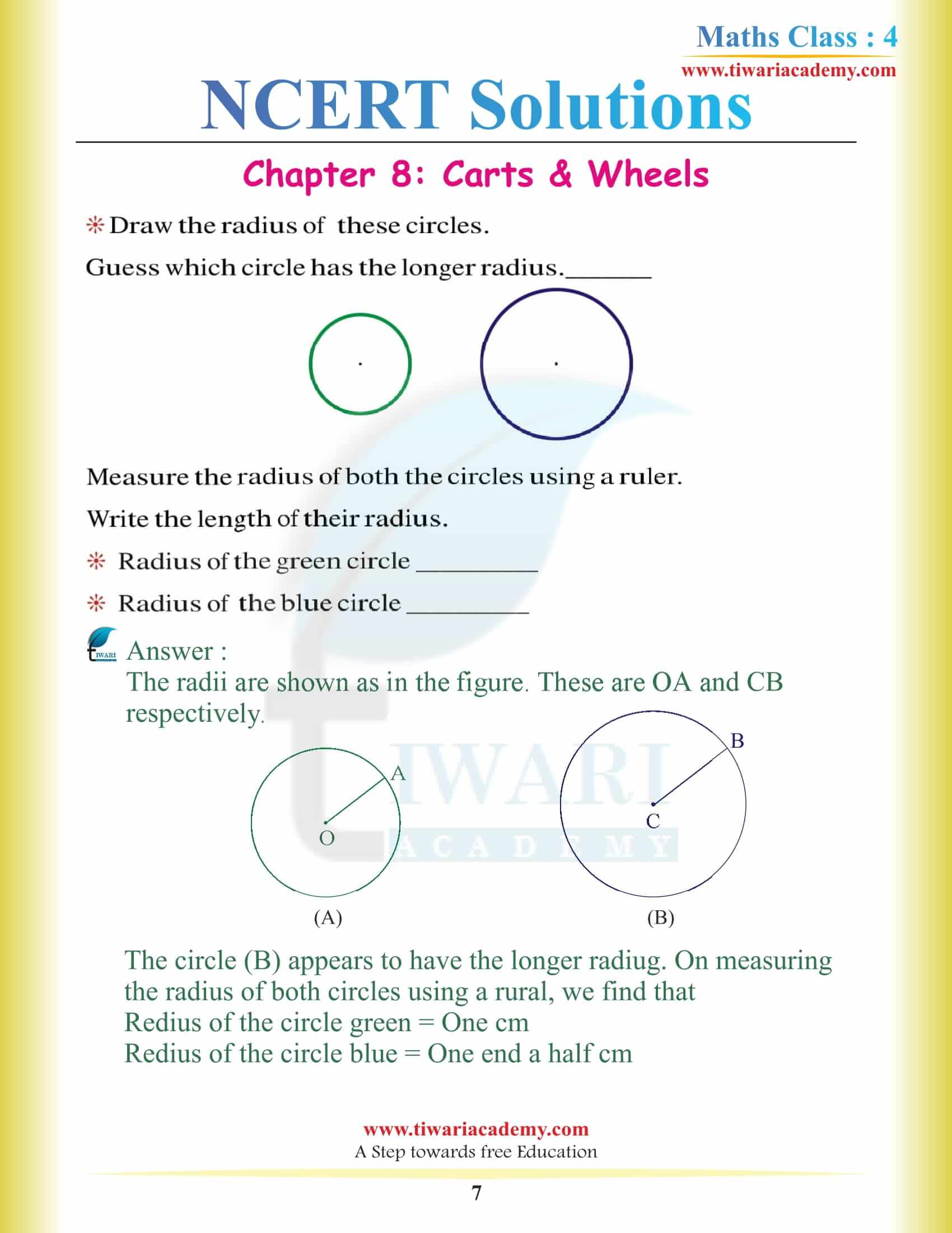 Class 4 Maths NCERT Chapter 8 Solutions