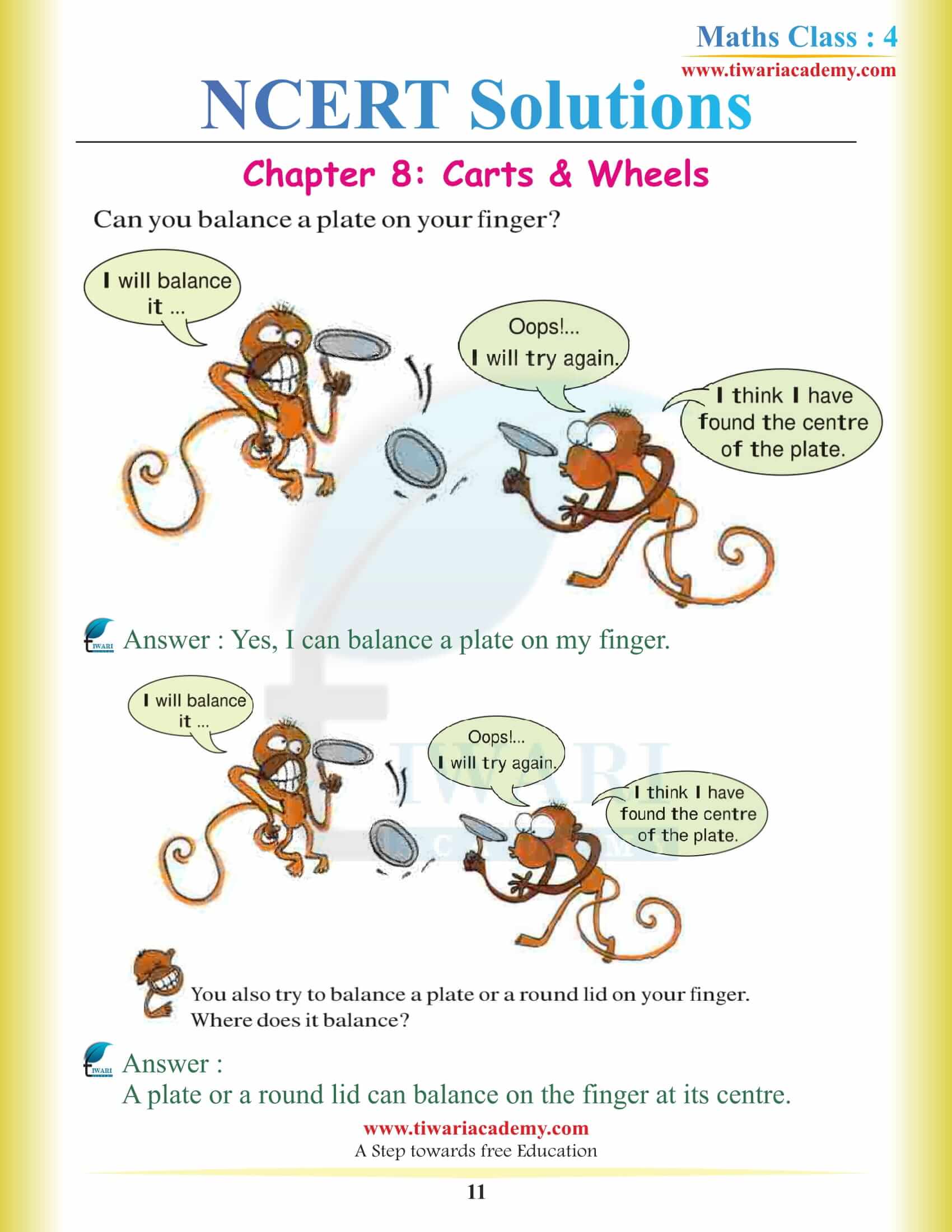 Grade 4 Maths NCERT Chapter 8 Solutions