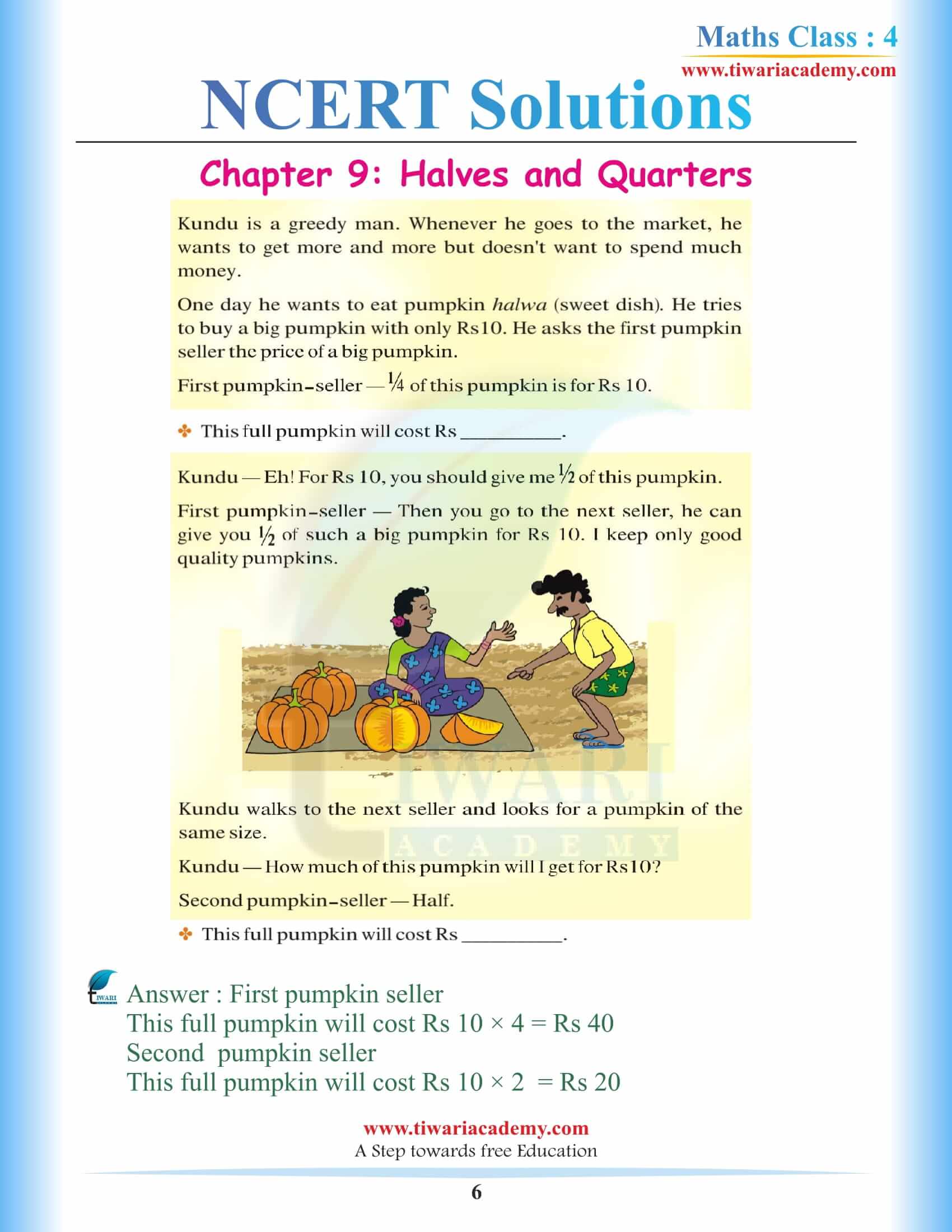 Class 4 Maths NCERT Chapter 9