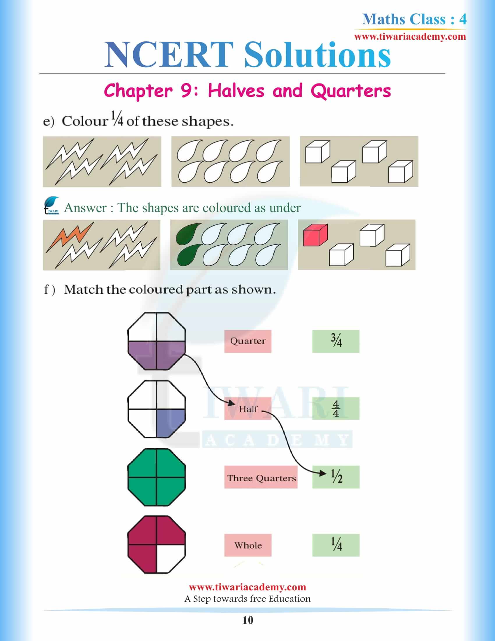 Class 4 Maths NCERT Chapter 9 Solutions free download