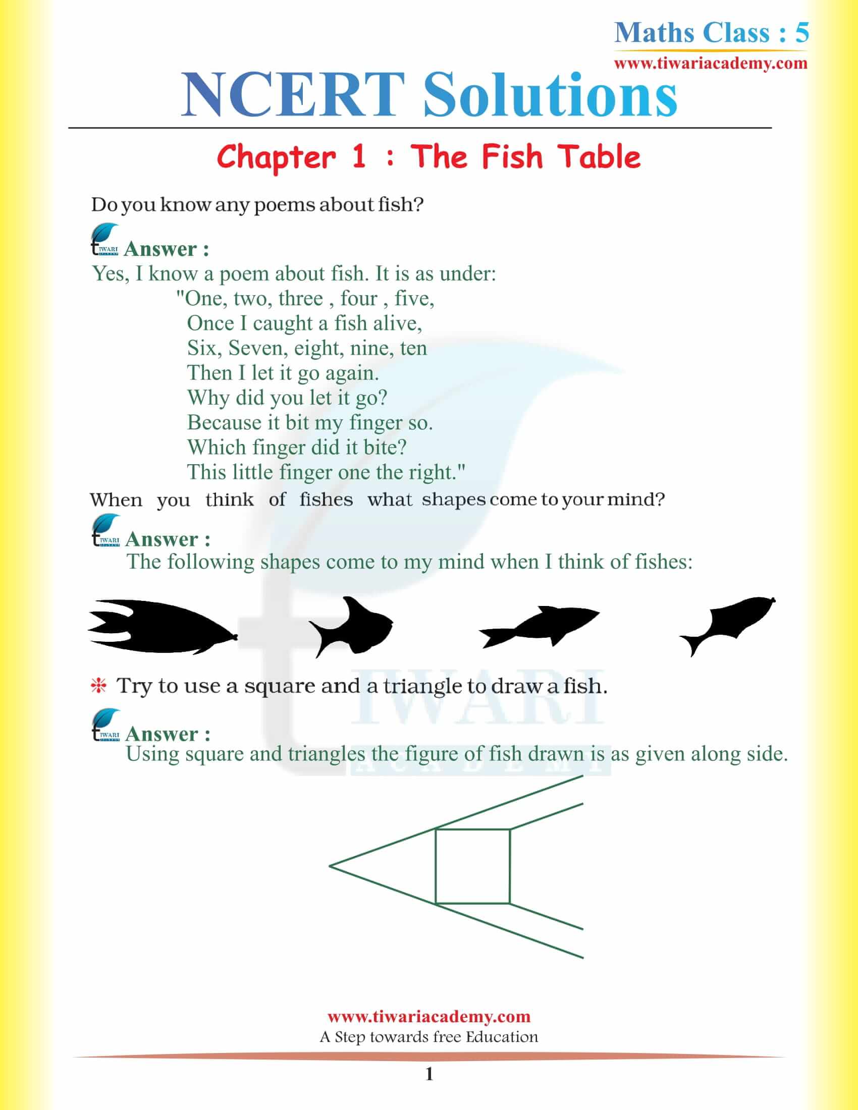 NCERT Solutions for Class 5 Maths Chapter 1