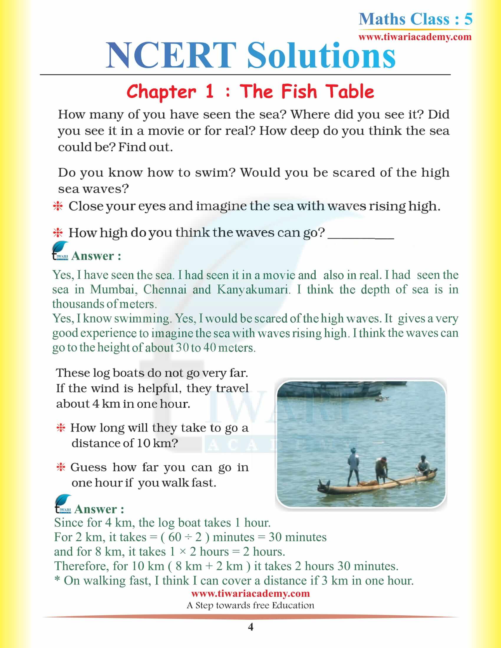 NCERT Solutions for Class 5 Maths Chapter 1 English Medium