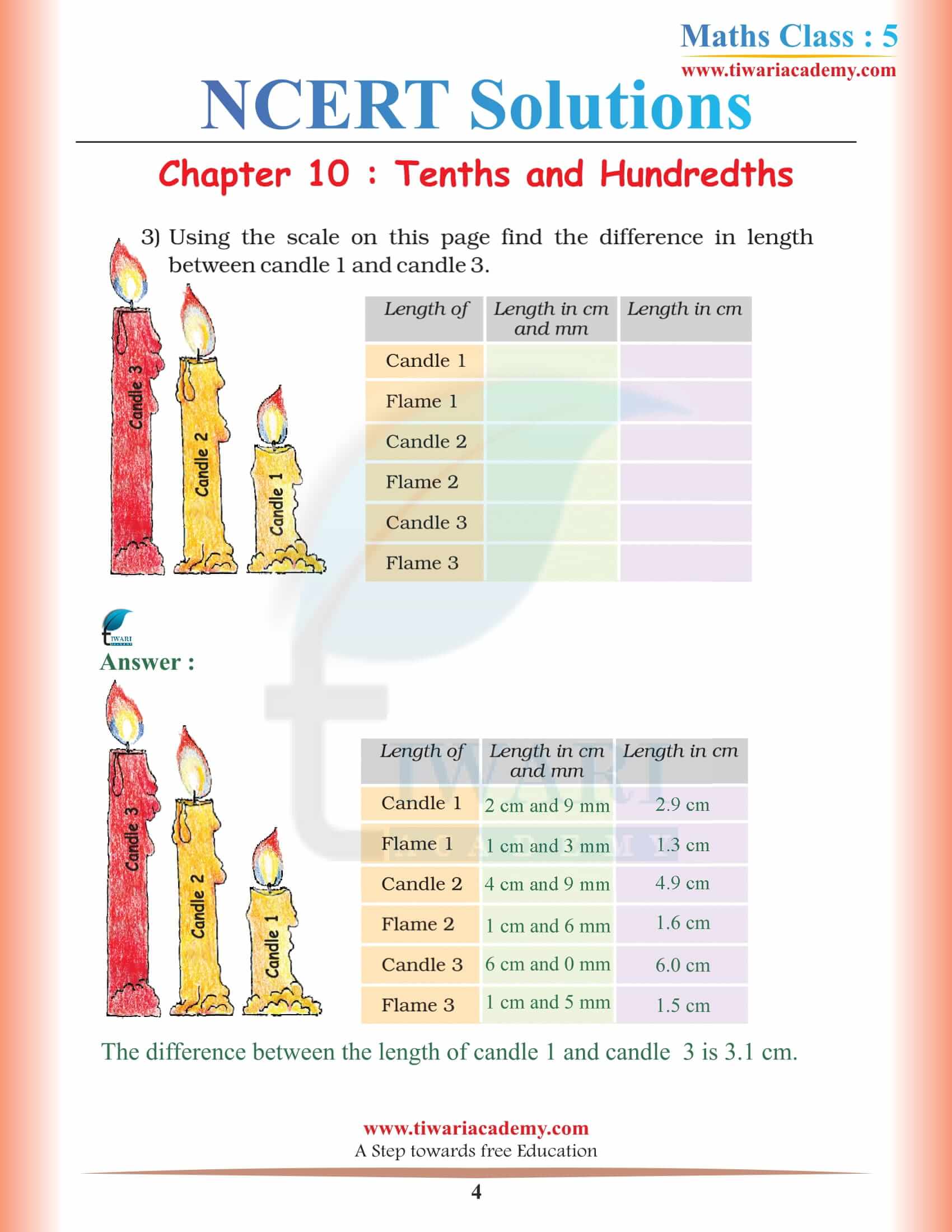 NCERT Solutions for Class 5 Maths Chapter 10 PDF