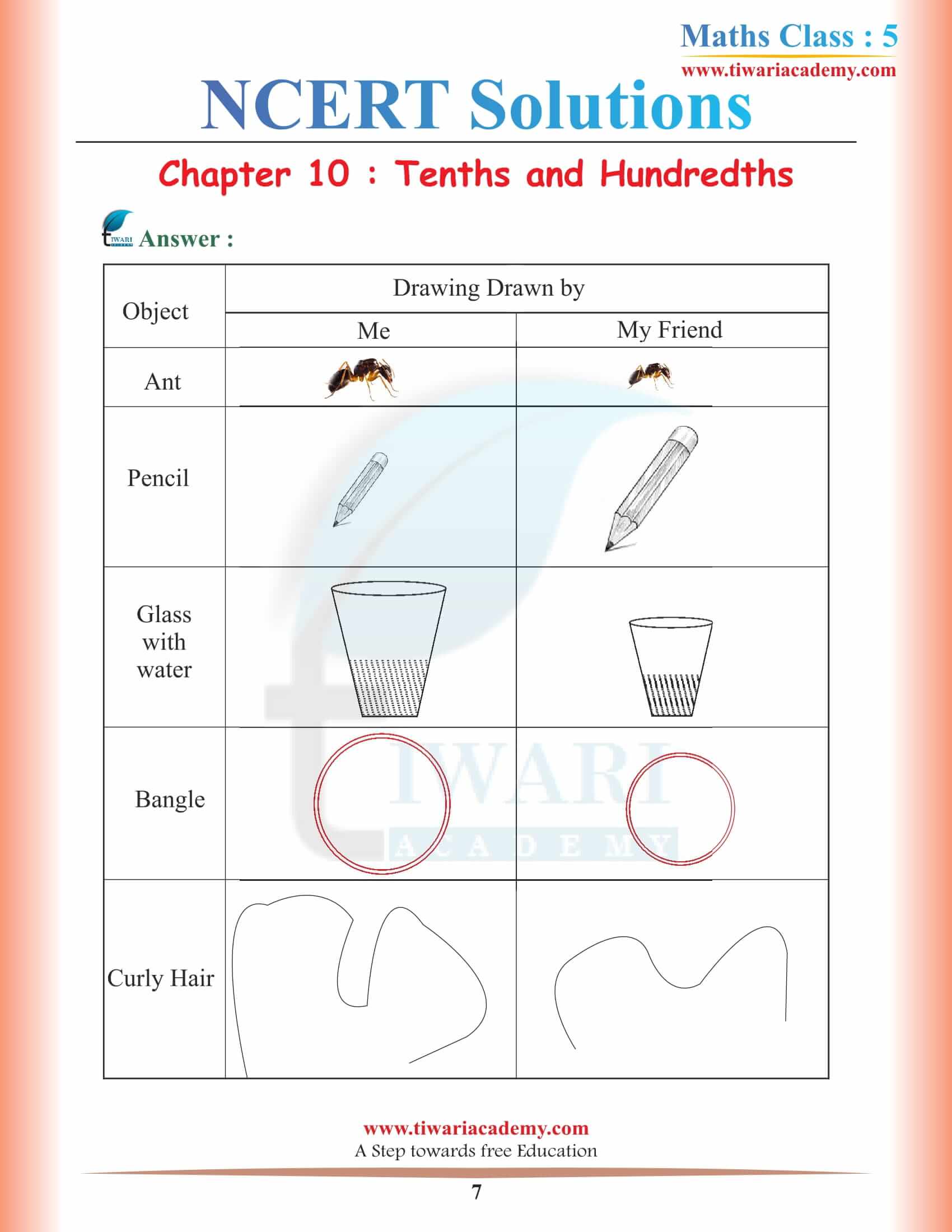 Class 5 Maths Chapter 10 Solutions in English