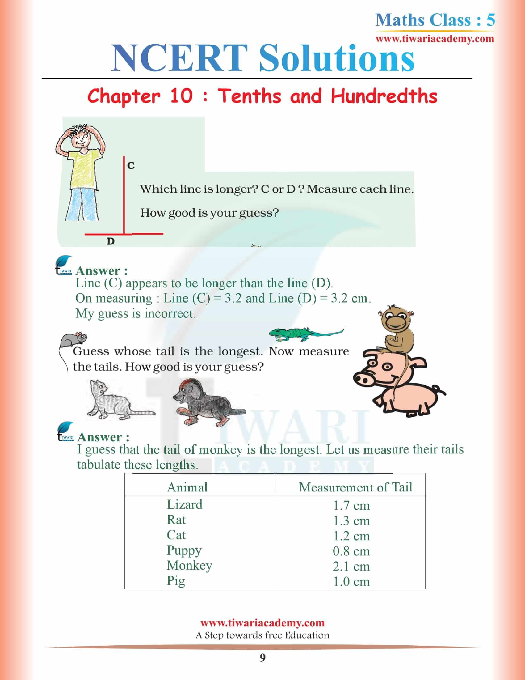 Class 5 Maths Chapter 10 Solutions Question Answers