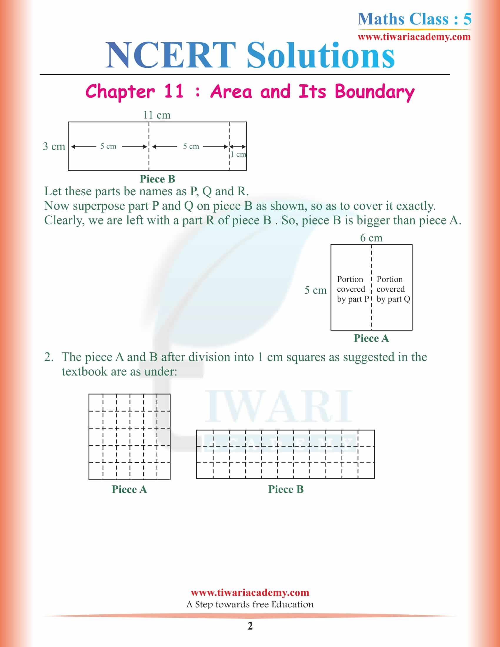 NCERT Solutions for Class 5 Maths Chapter 11