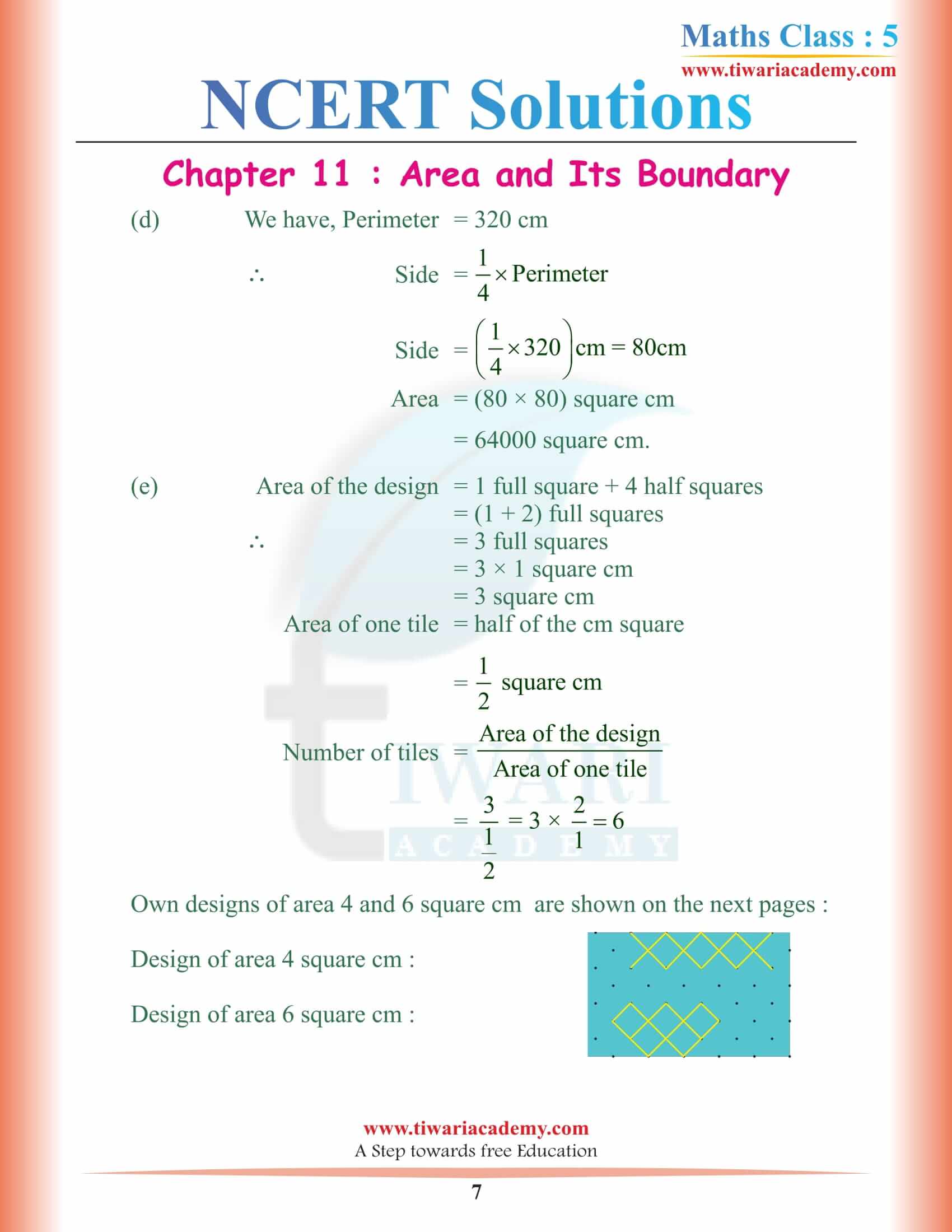 Class 5 Maths Chapter 11 Solutions