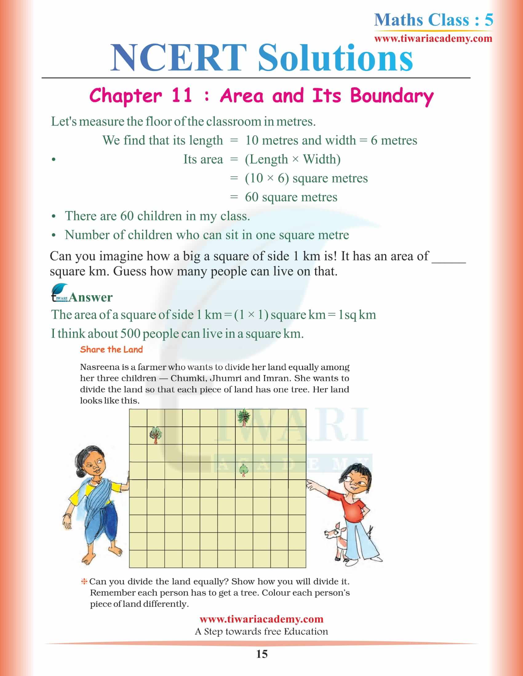 Class 5 Maths NCERT Chapter 11 free download