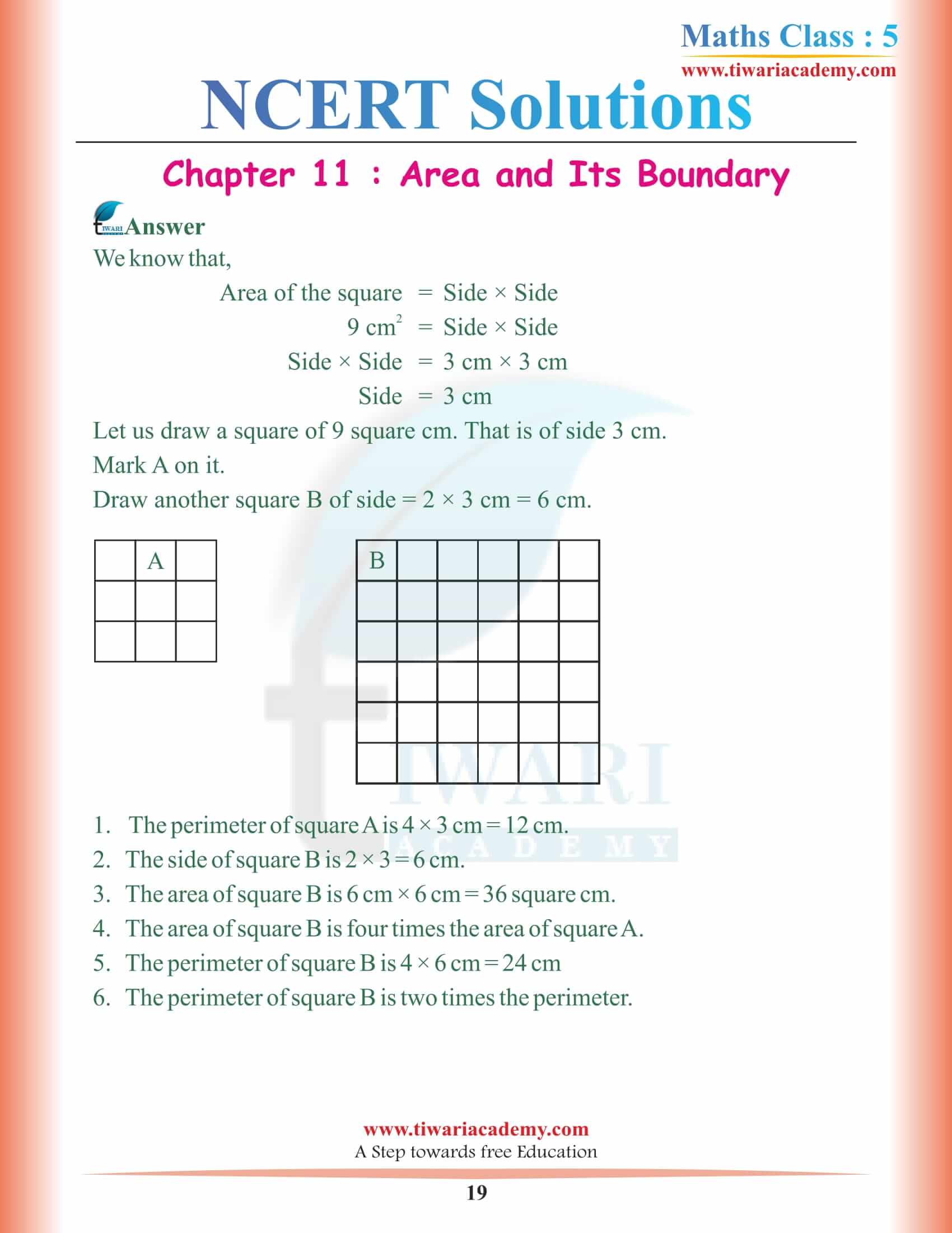 Grade 5 Mathematics NCERT Chapter 11 Answers free