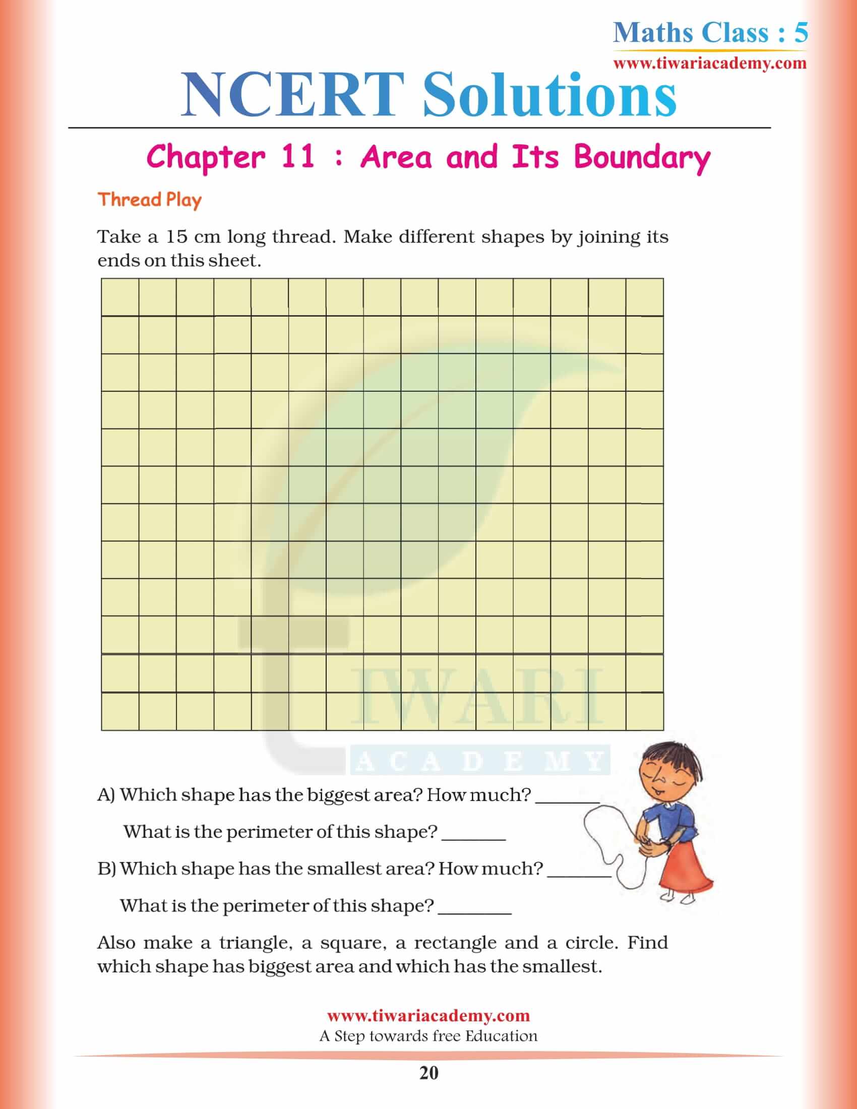 Grade 5 Mathematics NCERT Chapter 11 ans