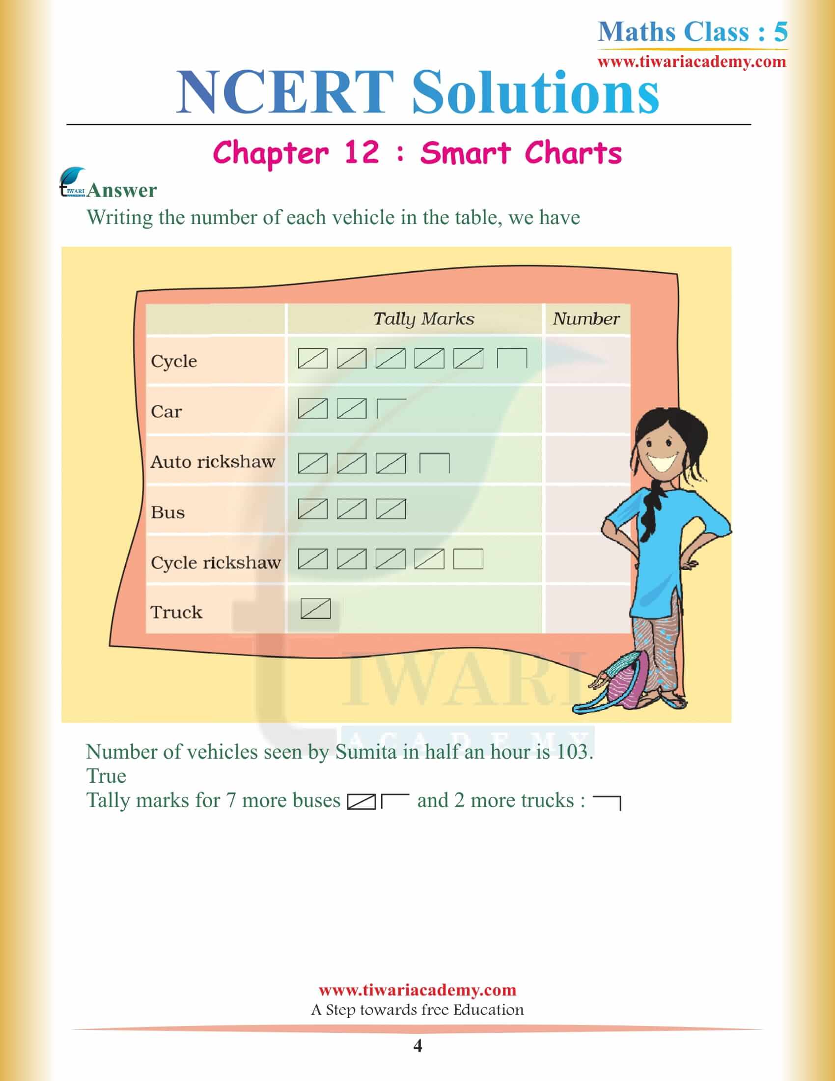 NCERT Solutions for Class 5 Maths Chapter 12 in English Medium