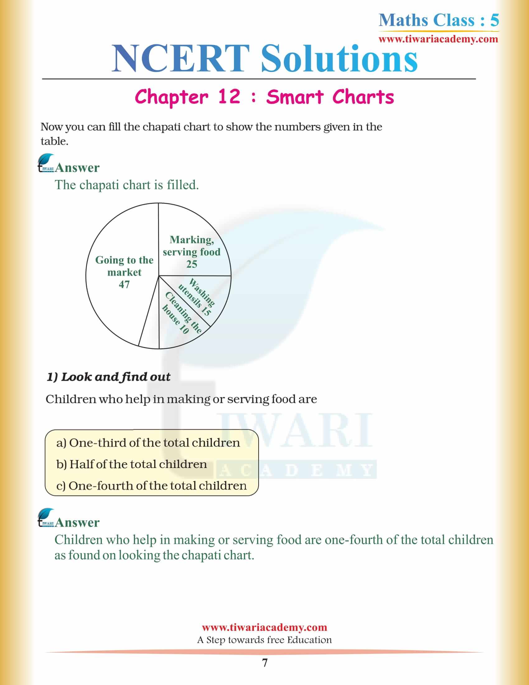 NCERT Solutions for Class 5 Maths Chapter 12 Question Answers