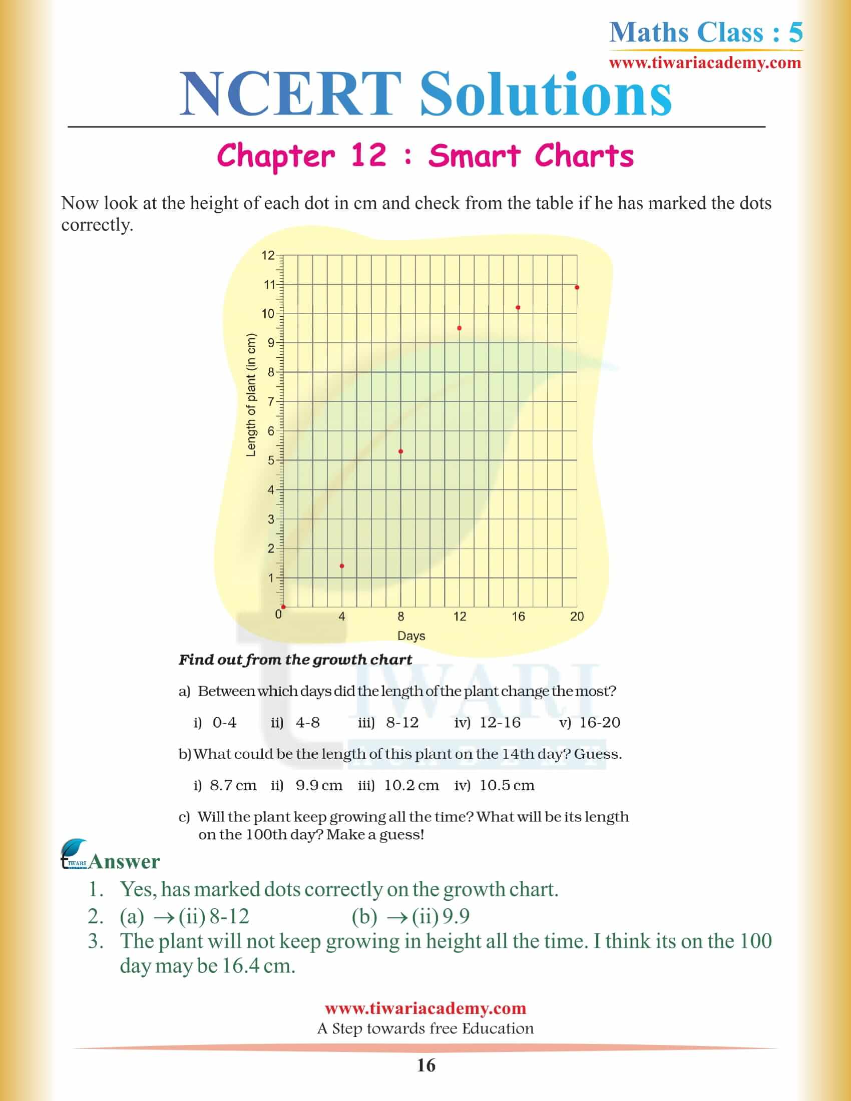 Grade 5 Maths Chapter 12 answers