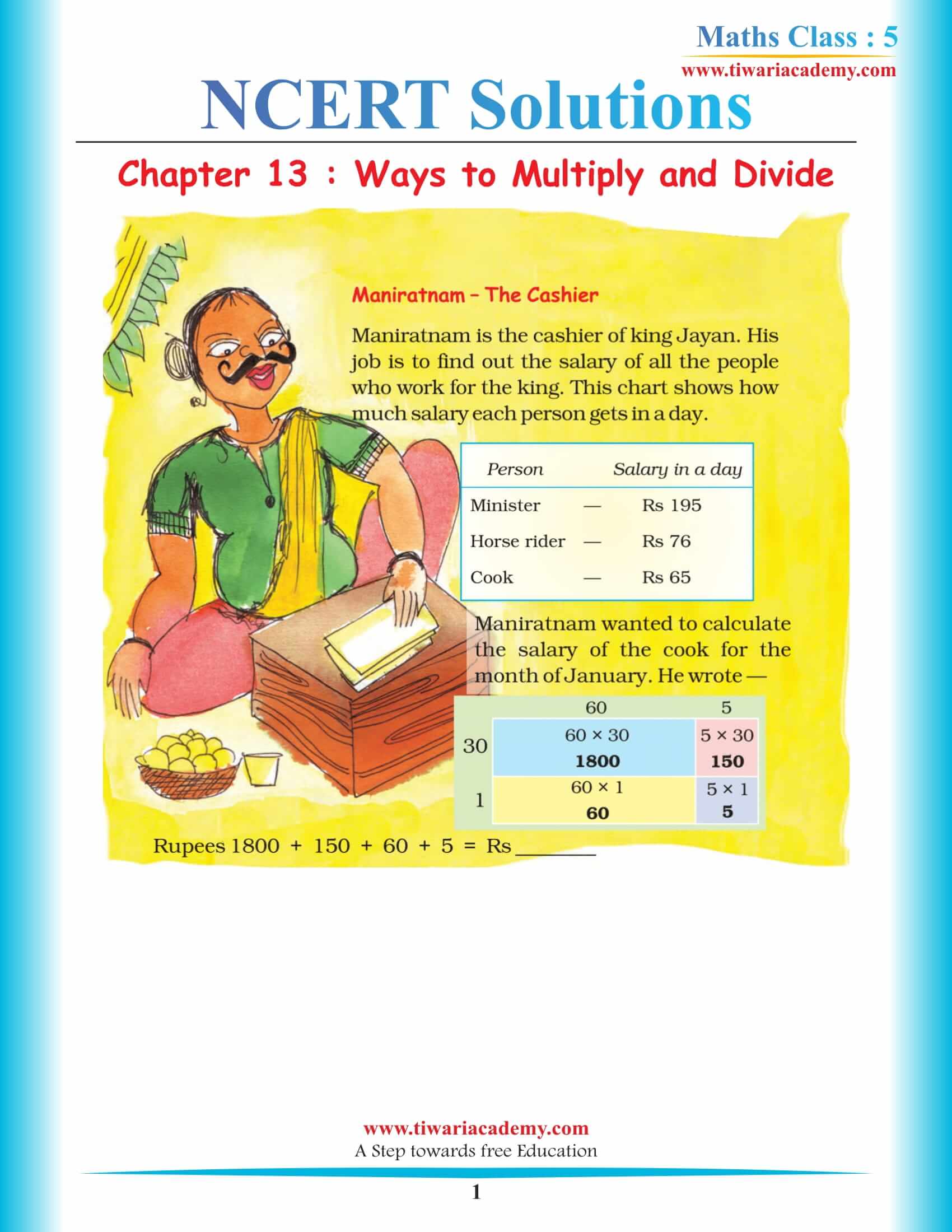 NCERT Solutions for Class 5 Maths Chapter 13