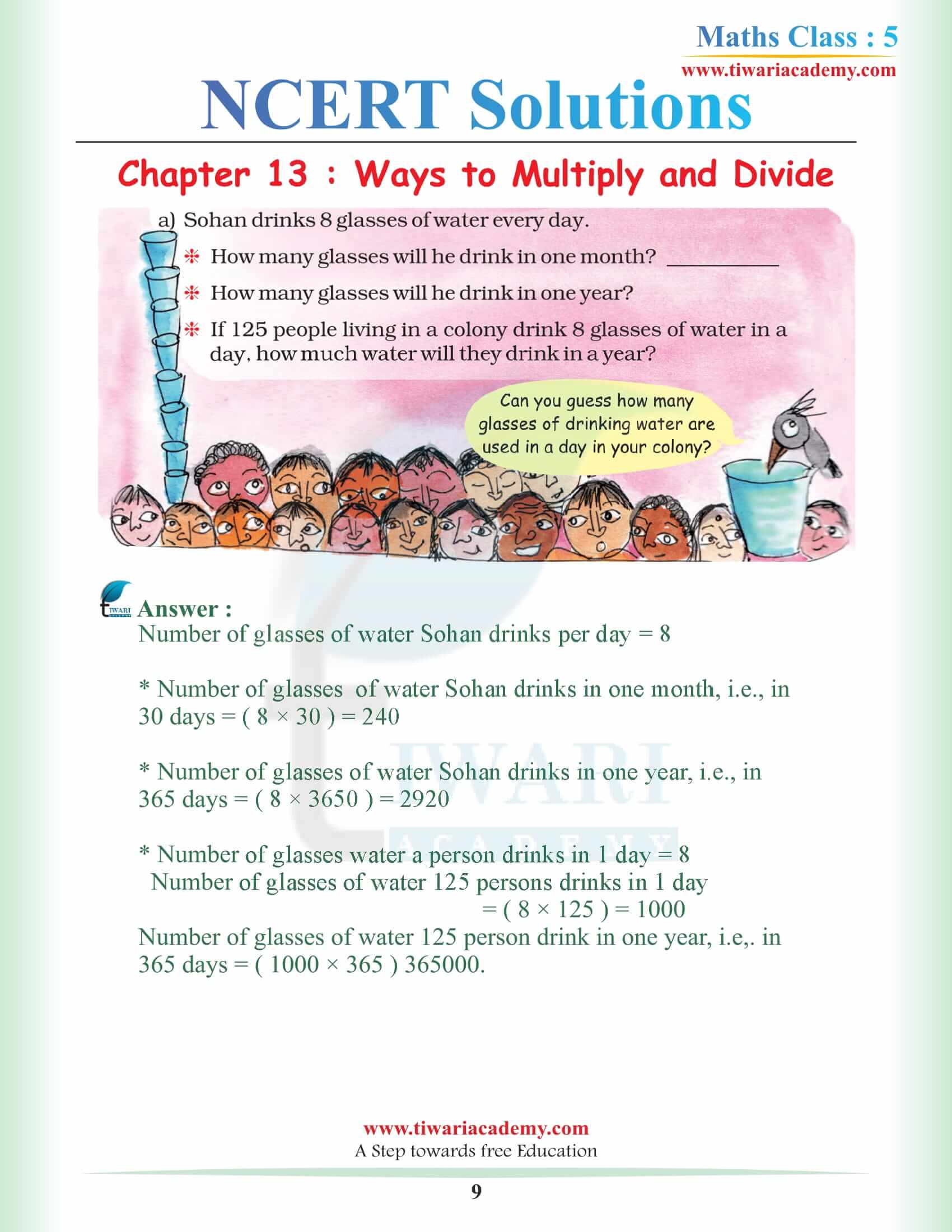 Class 5 Maths Chapter 13 Solutions