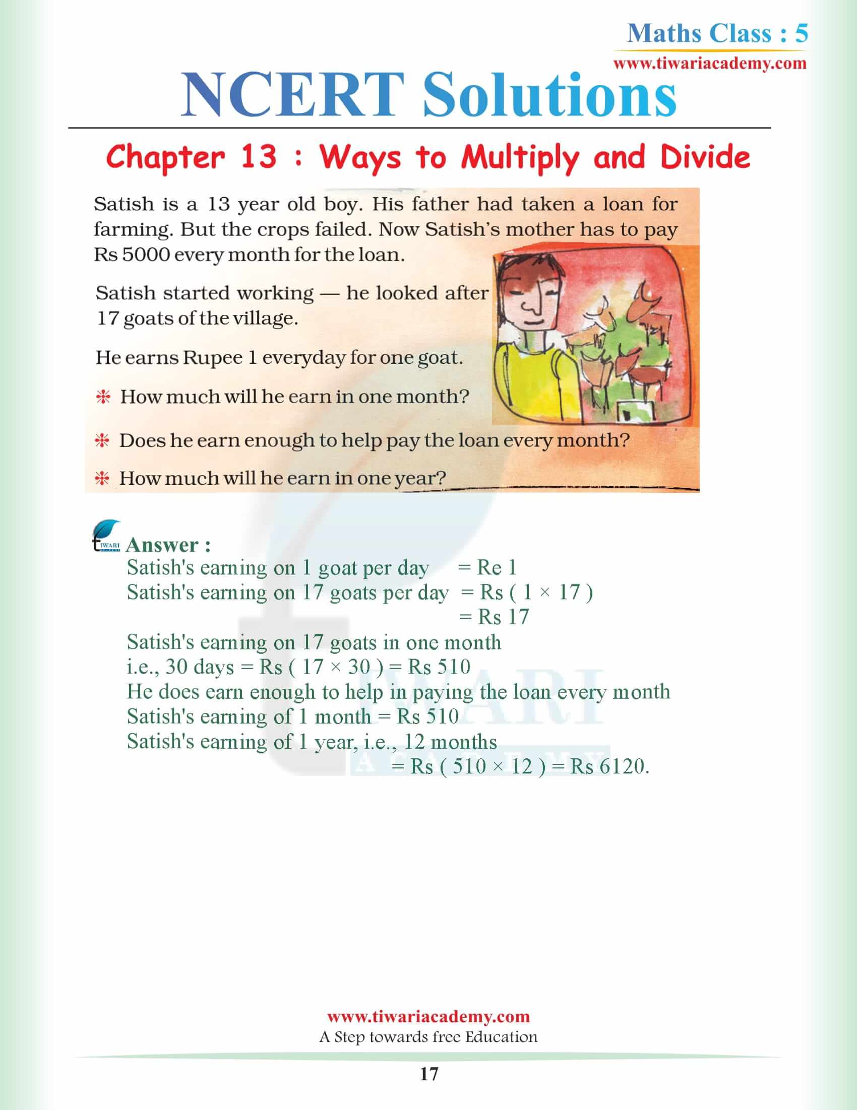 Class 5 Math Magic NCERT Chapter 13 free download