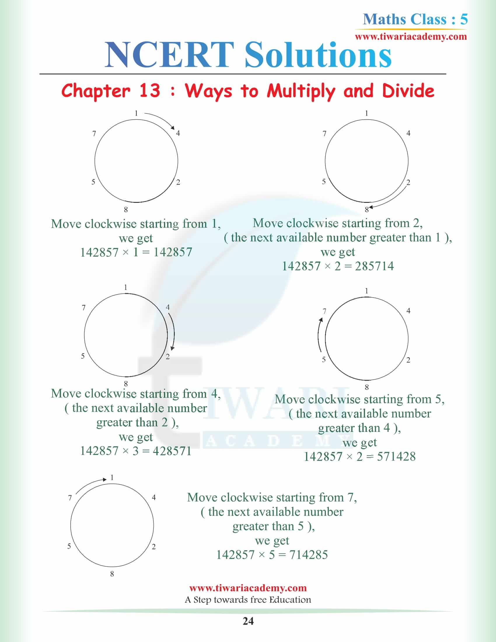 5th Maths Chapter 13 NCERT Solutions in PDF file