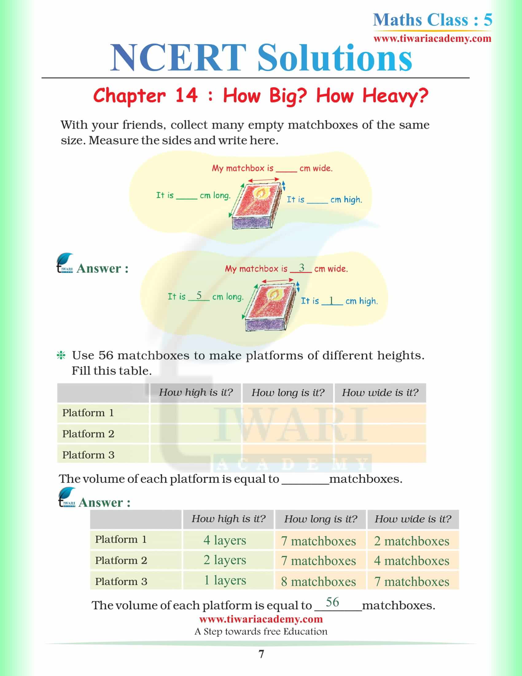 Class 5 Maths Chapter 14 NCERT Solutions