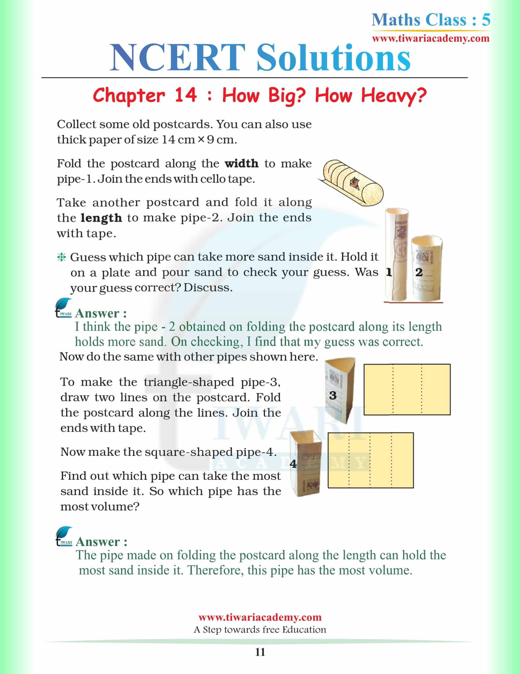 Class 5 Maths Chapter 14 NCERT Question Answers