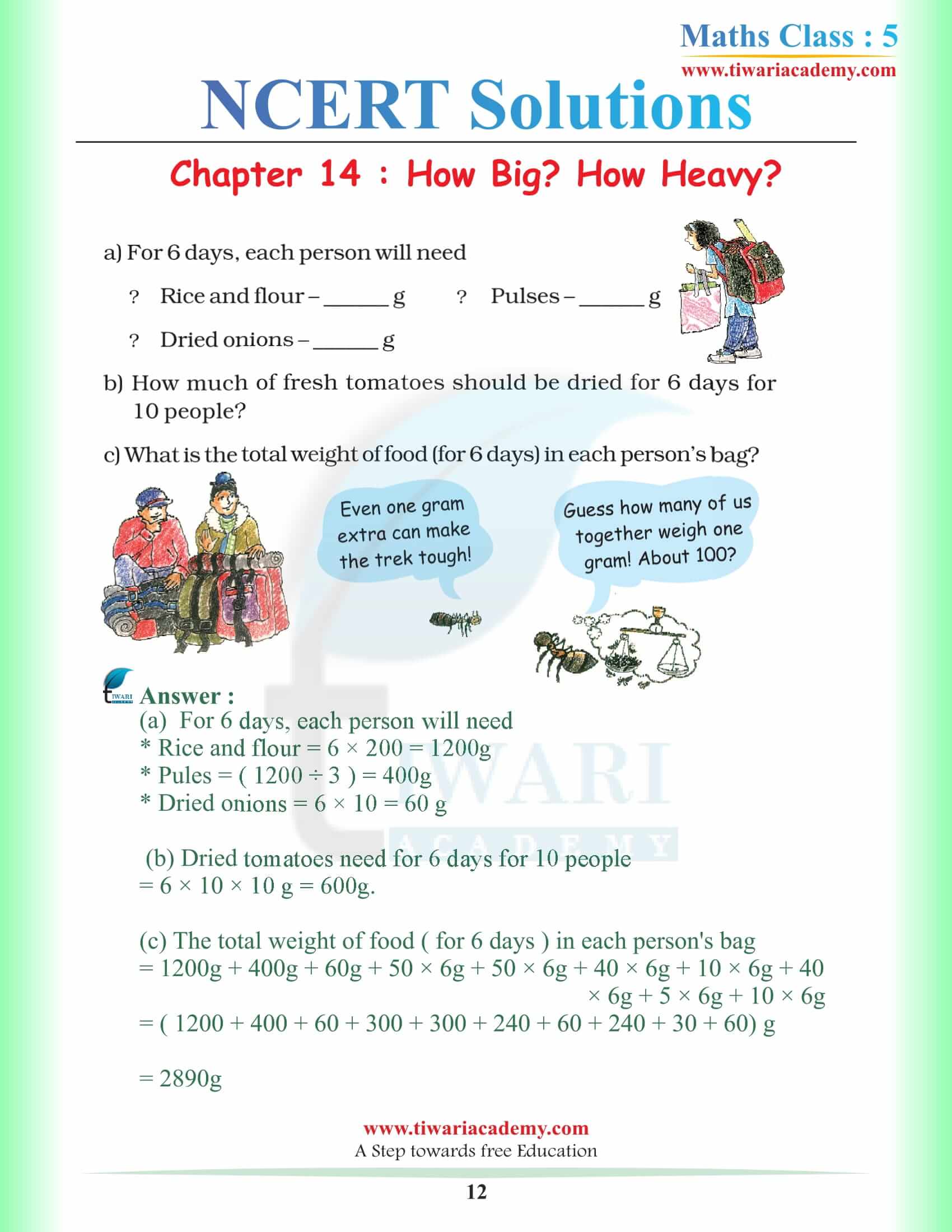 Class 5 Maths Chapter 14 NCERT Guide solutions