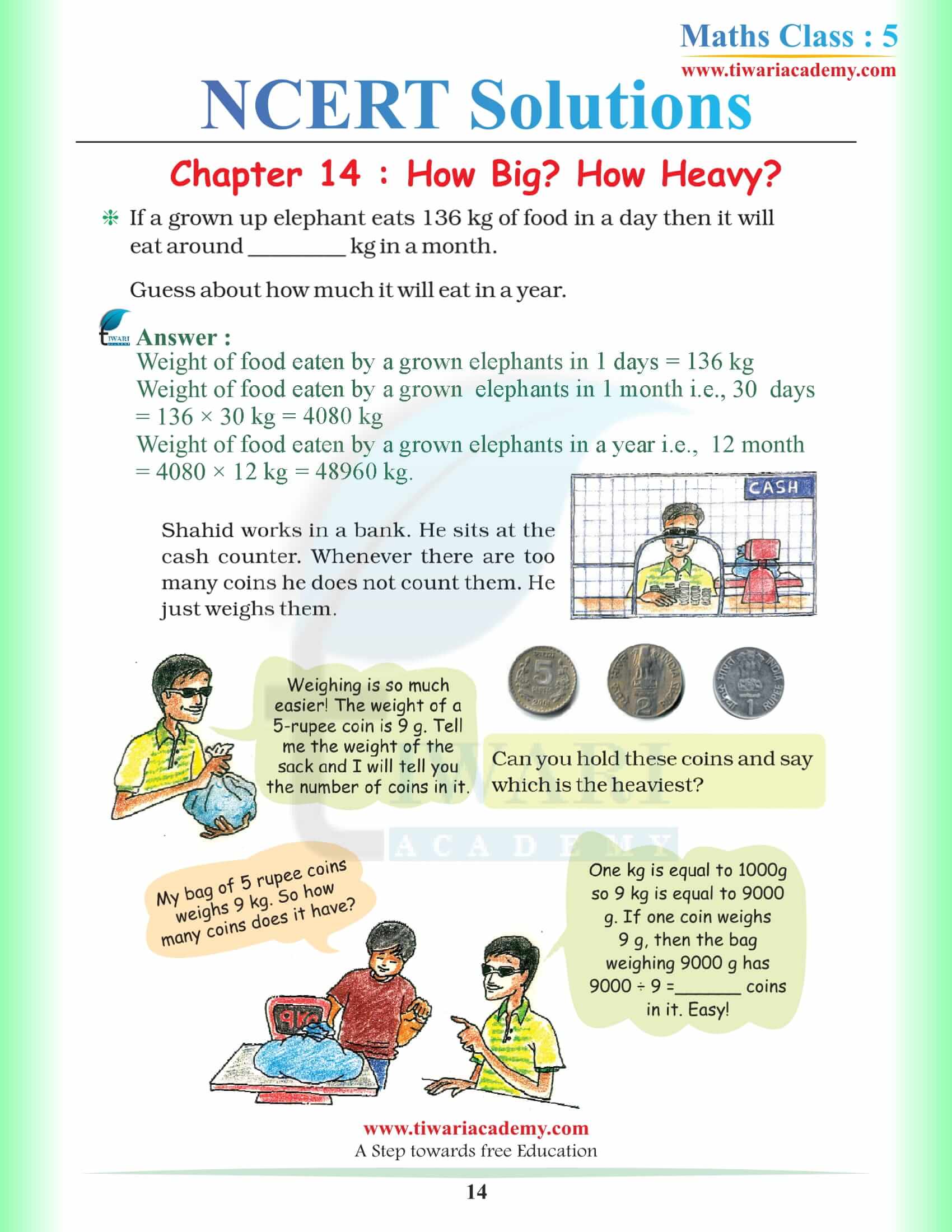 Class 5 Math Magic Chapter 14 solutions
