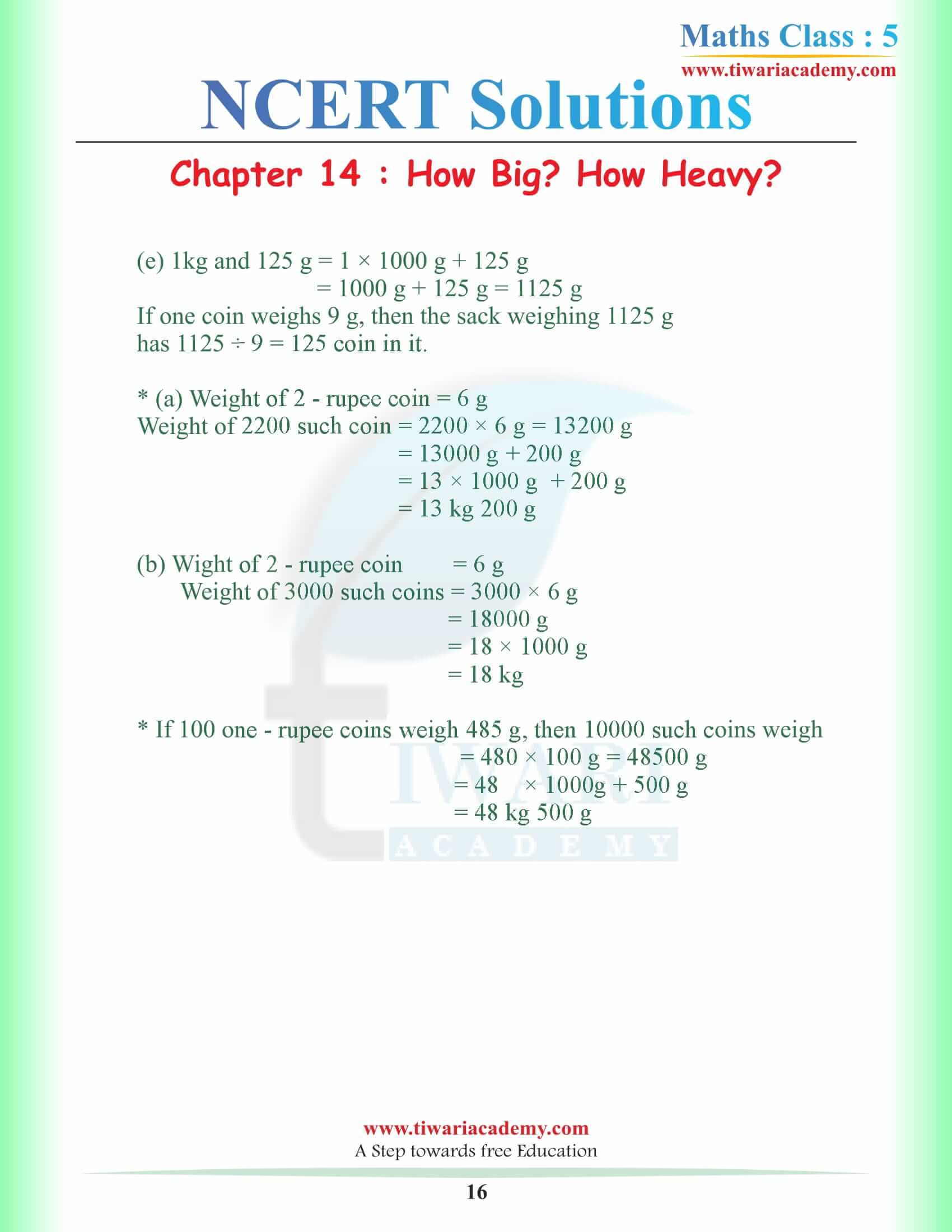 Class 5 Math Magic Chapter 14 PDF file