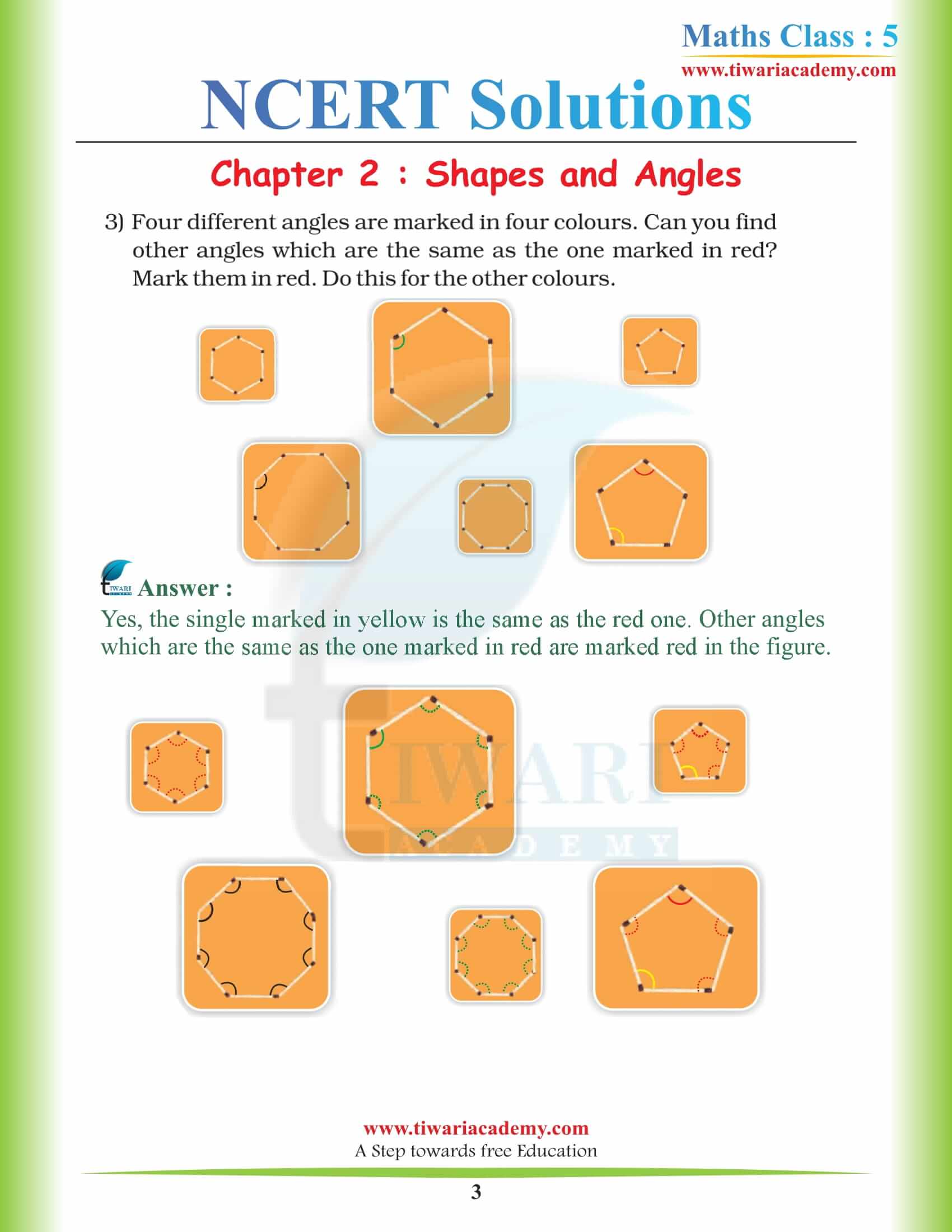 NCERT Solutions for Class 5 Maths Chapter 2 pdf download