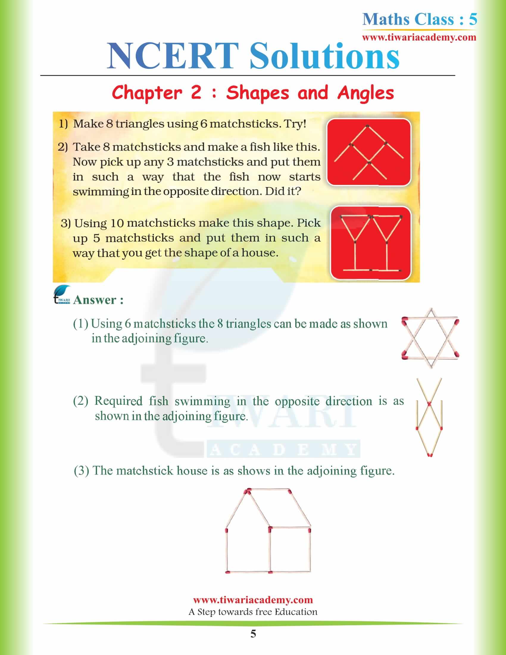 NCERT Solutions for Class 5 Maths Chapter 2 Question answers