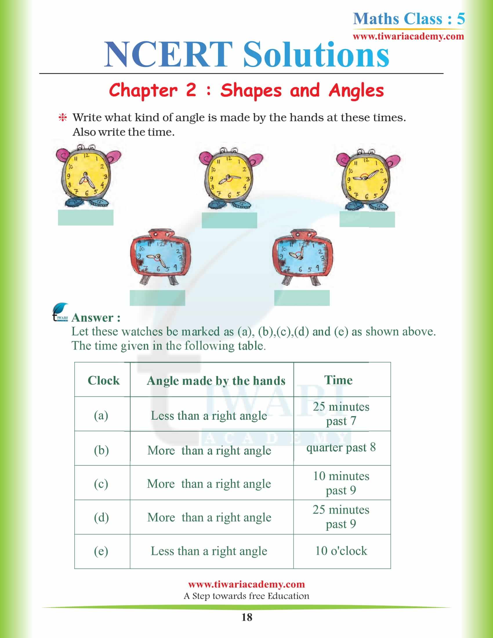 Class 5 Maths Magic Chapter 2 answers free