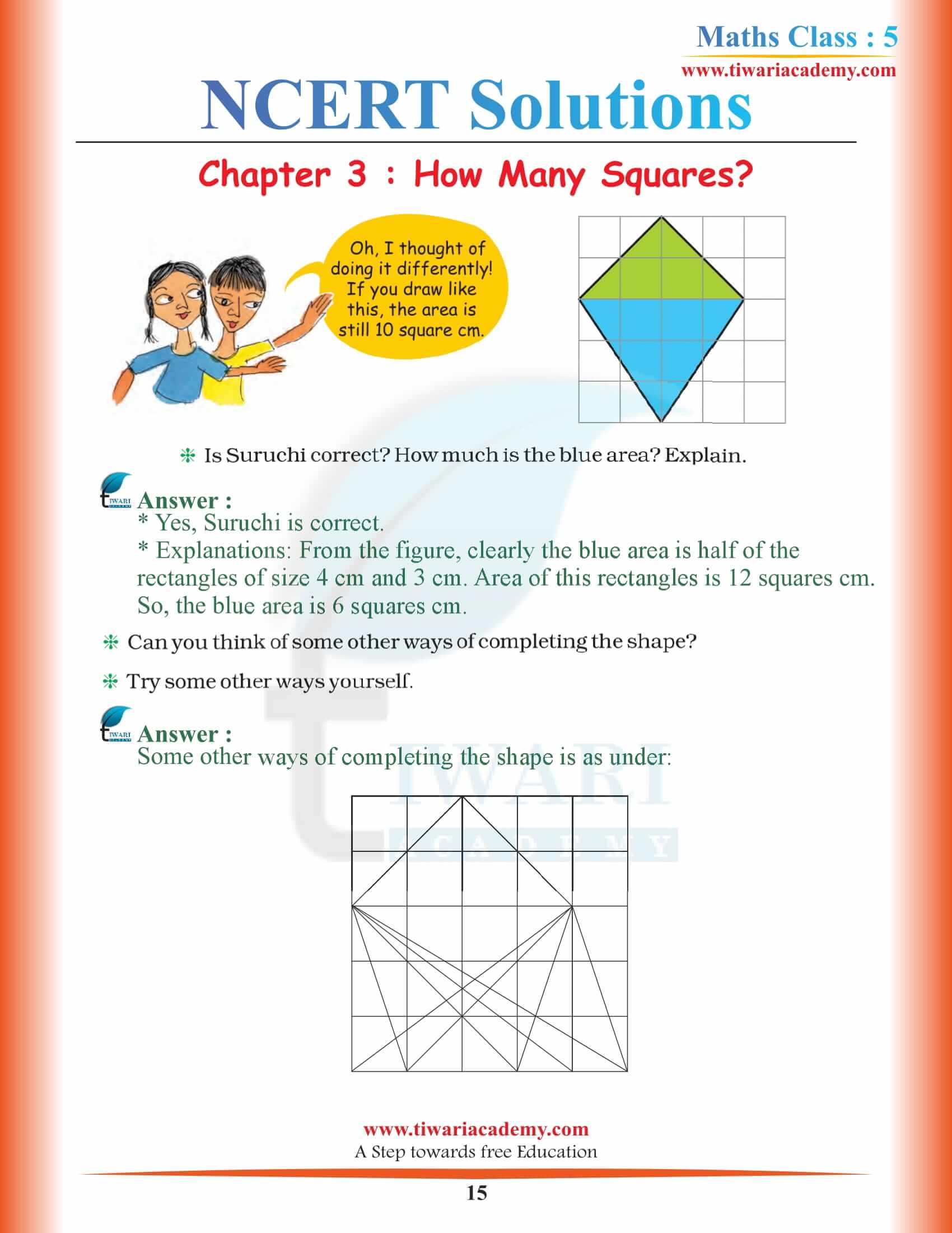 Class 5 Math Magic Chapter 3 question answers